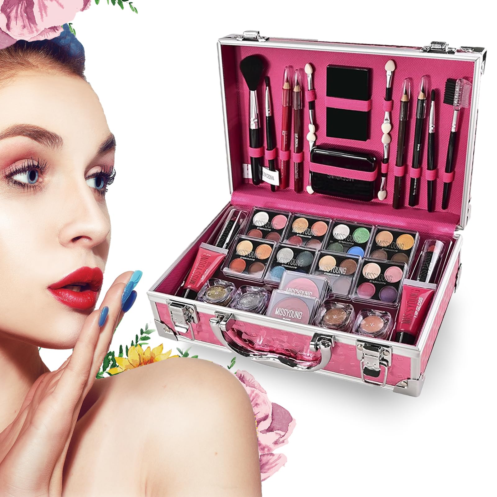 Amazon | MISS YOUNG 美容メイクアップ化粧品セットミラー付き