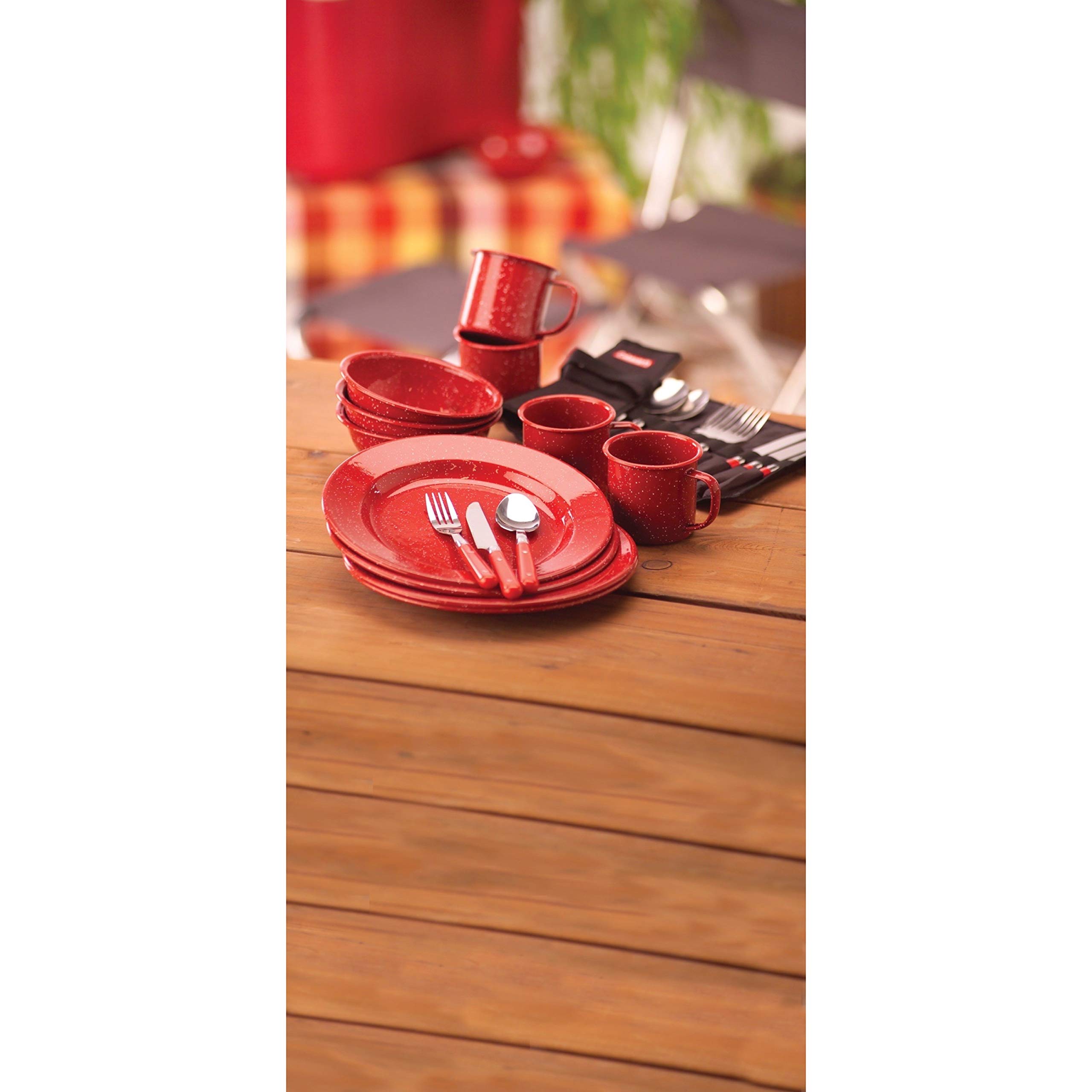 Amazon | Coleman Speckled Enamelware テーブルウェアセット Dining