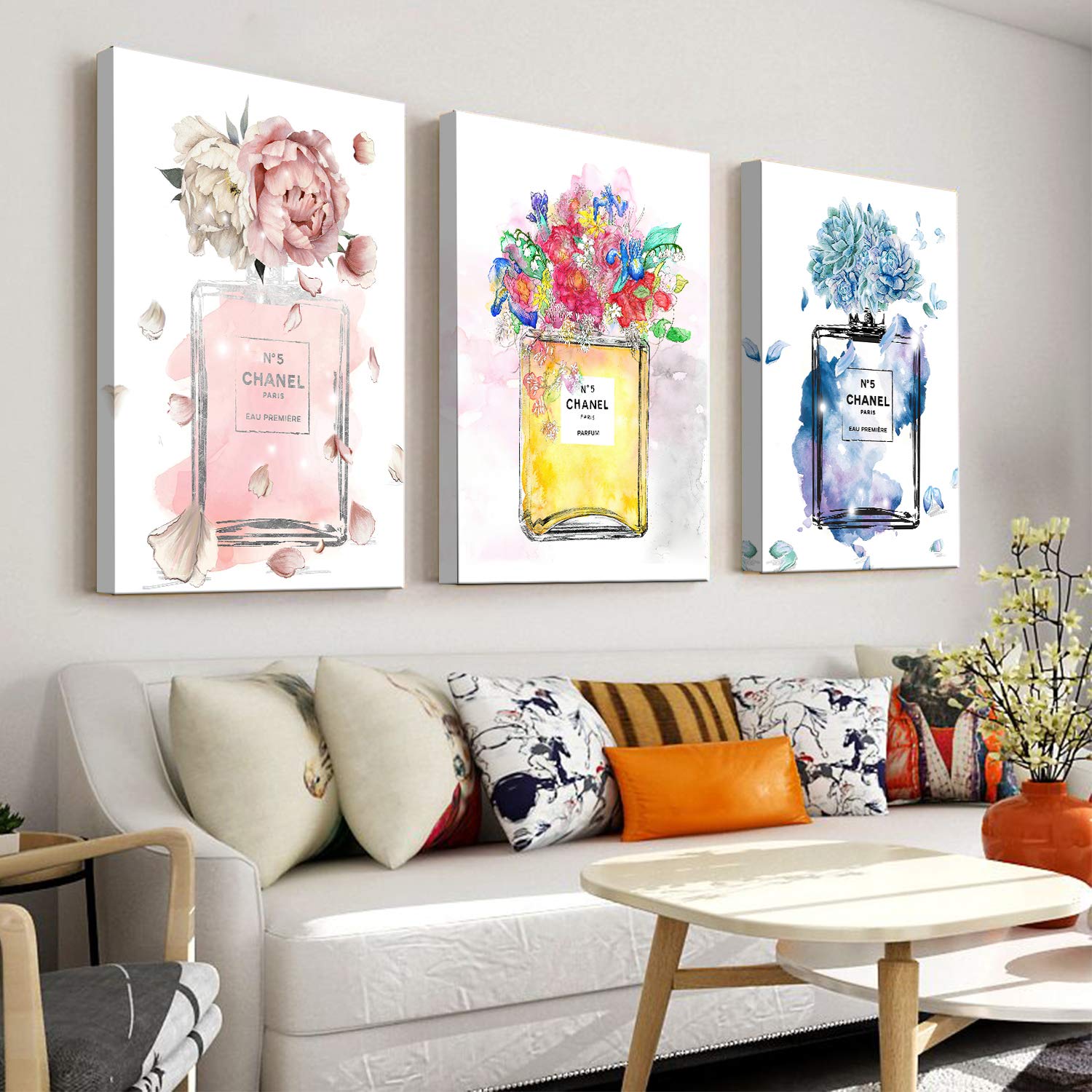 Amazon.co.jp: アートパネル シャネル 香水 ポスター ピンク 花 アート