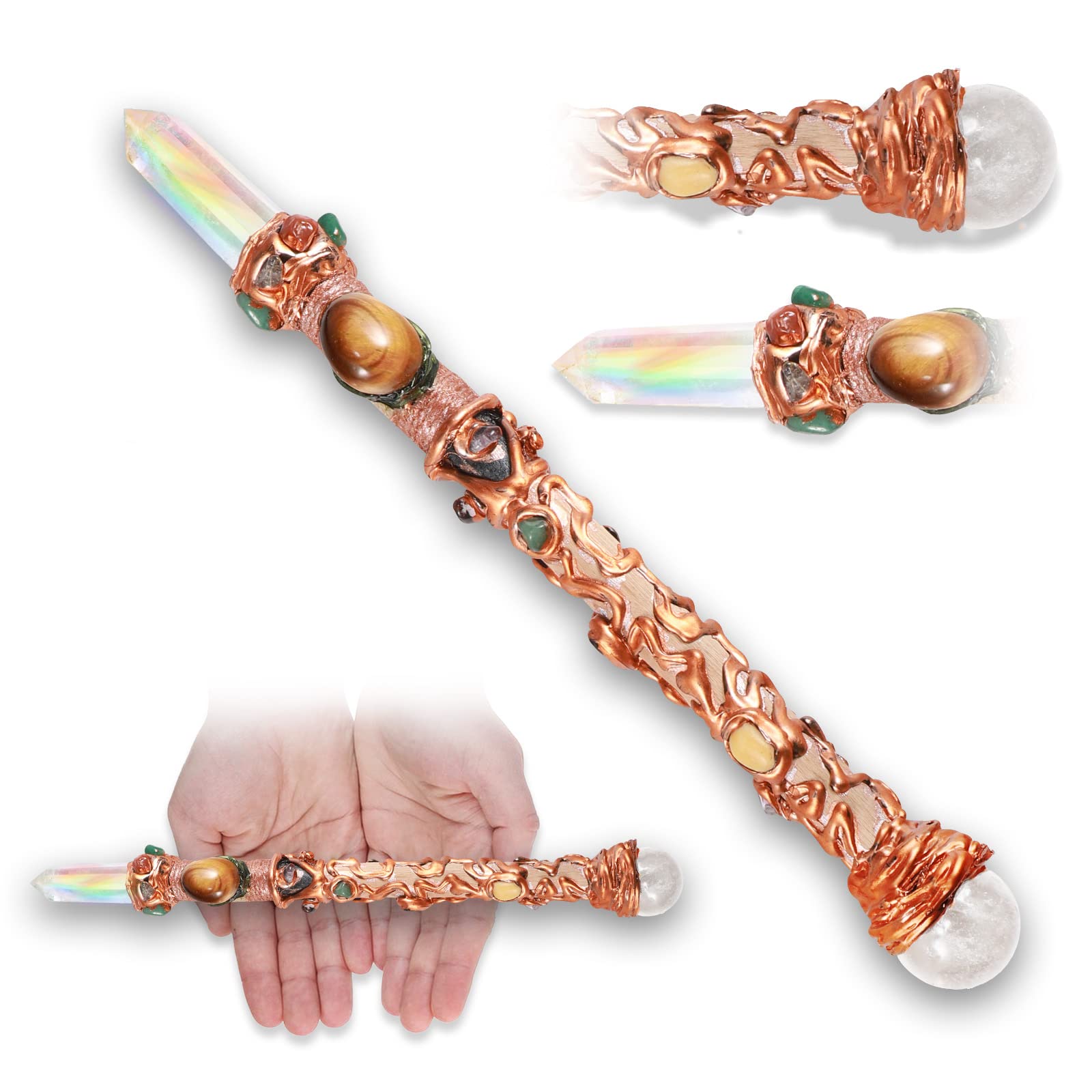 Amazon | CAICED クリスタルマジックワンド 魔女と魔術用品ツール