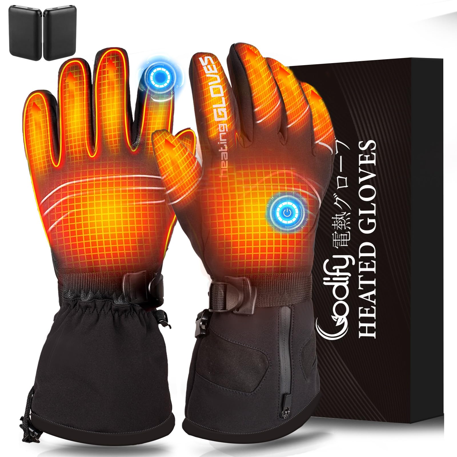 Amazon.co.jp: Codify 電熱グローブ バイク 電熱手袋【3秒で速暖 両面