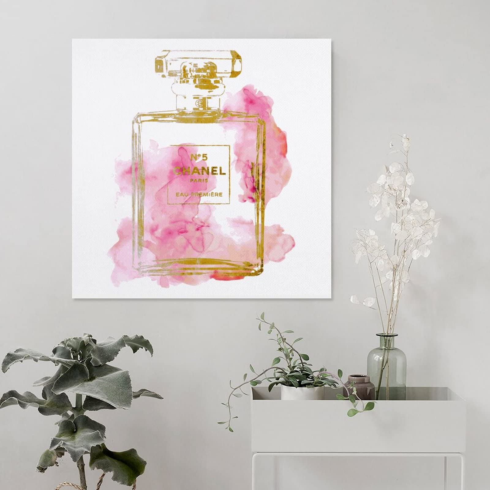 Amazon.co.jp: アートデリ ポスター シャネル 香水 ピンク アート 絵画