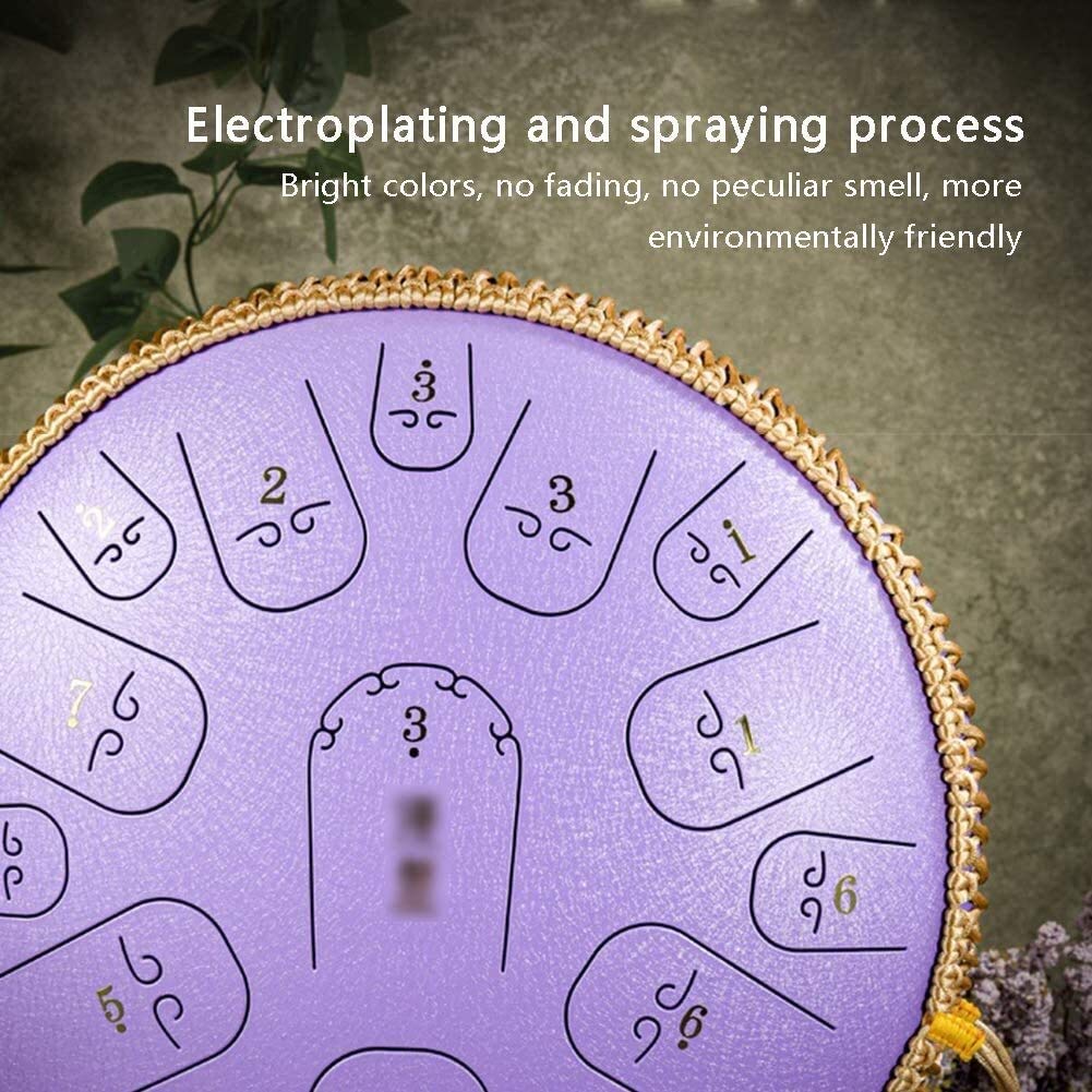 Amazon.co.jp: ハンドパン スリットドラム 楽器 14インチスチール舌