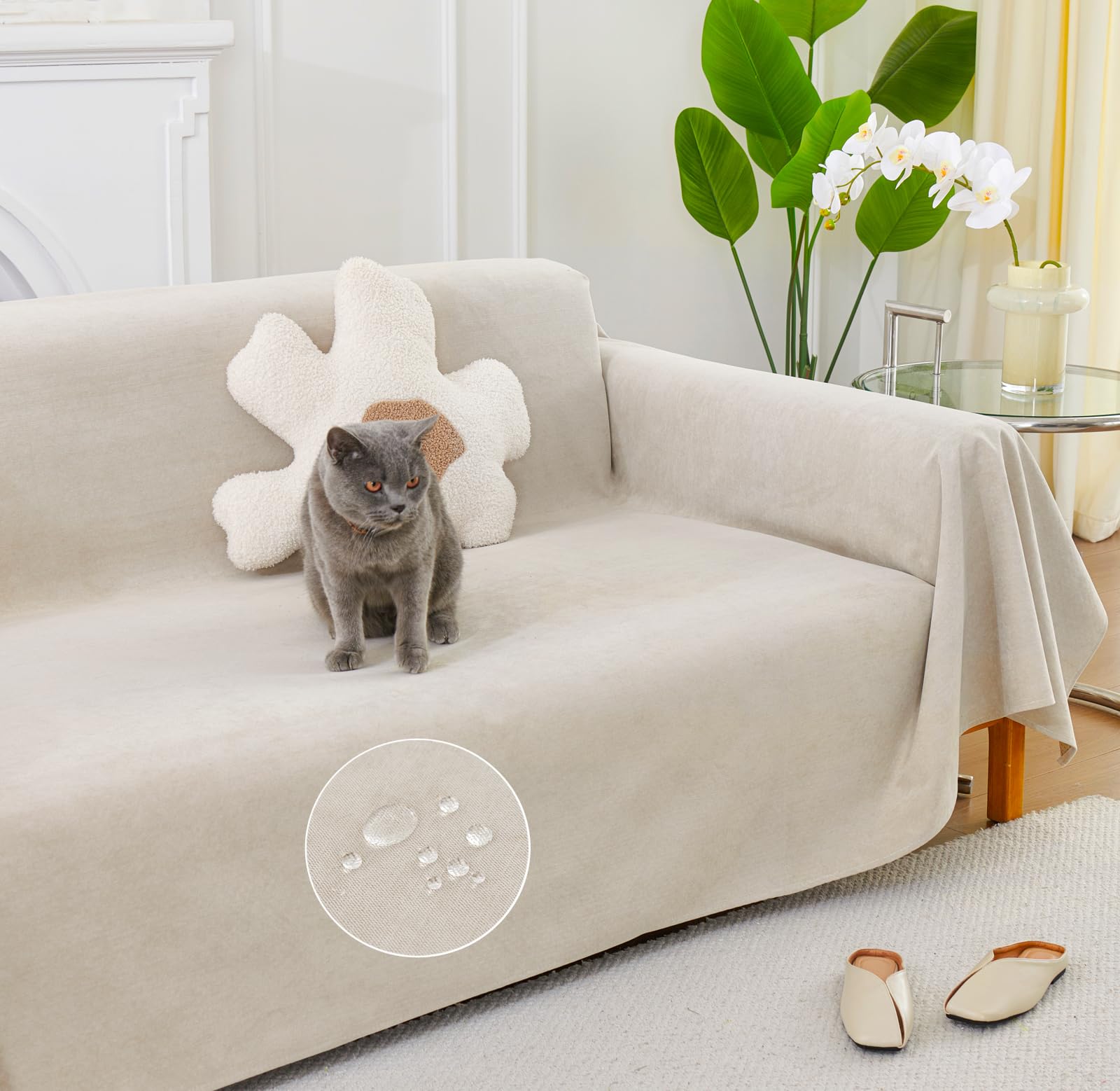 Amazon｜HomeFirst ソファーカバー 防水 犬猫対策 滑り止め付き マルチ