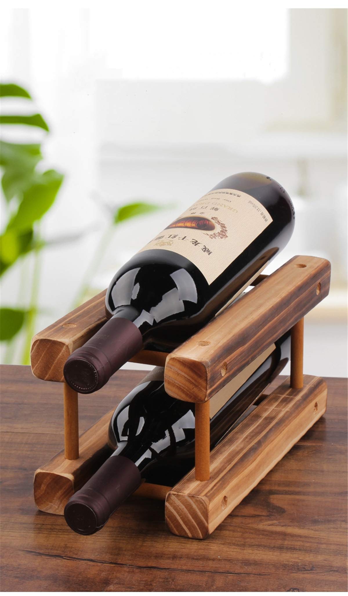Amazon｜木製 ワインラック ワインホルダー 1段 2本収納 ワイン