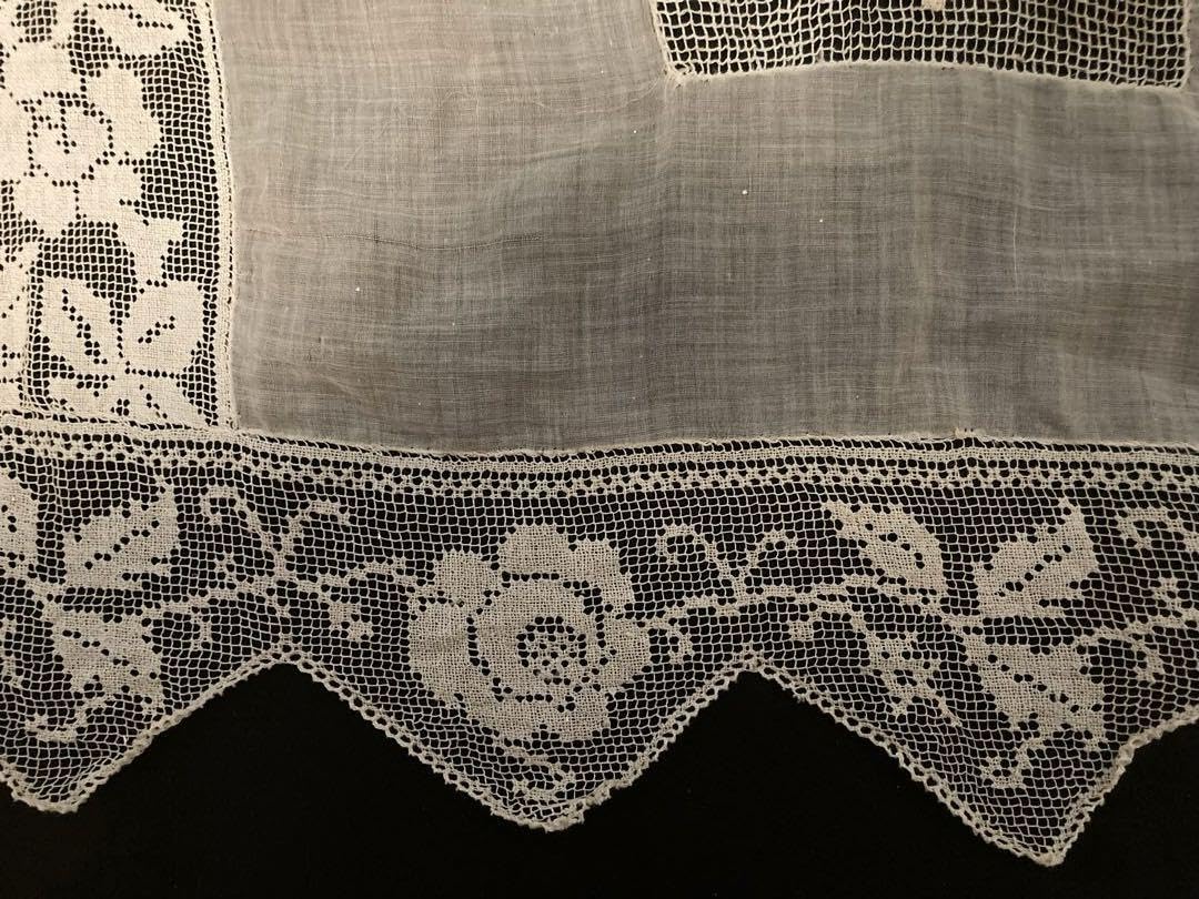 フランス アンティーク クロッシェレース カーテン エンジェルフィレ