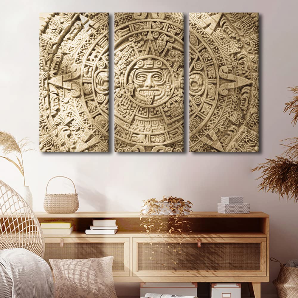 Amazon｜TUMOVO メキシコ文明ウォールアート 寝室用 アステカ