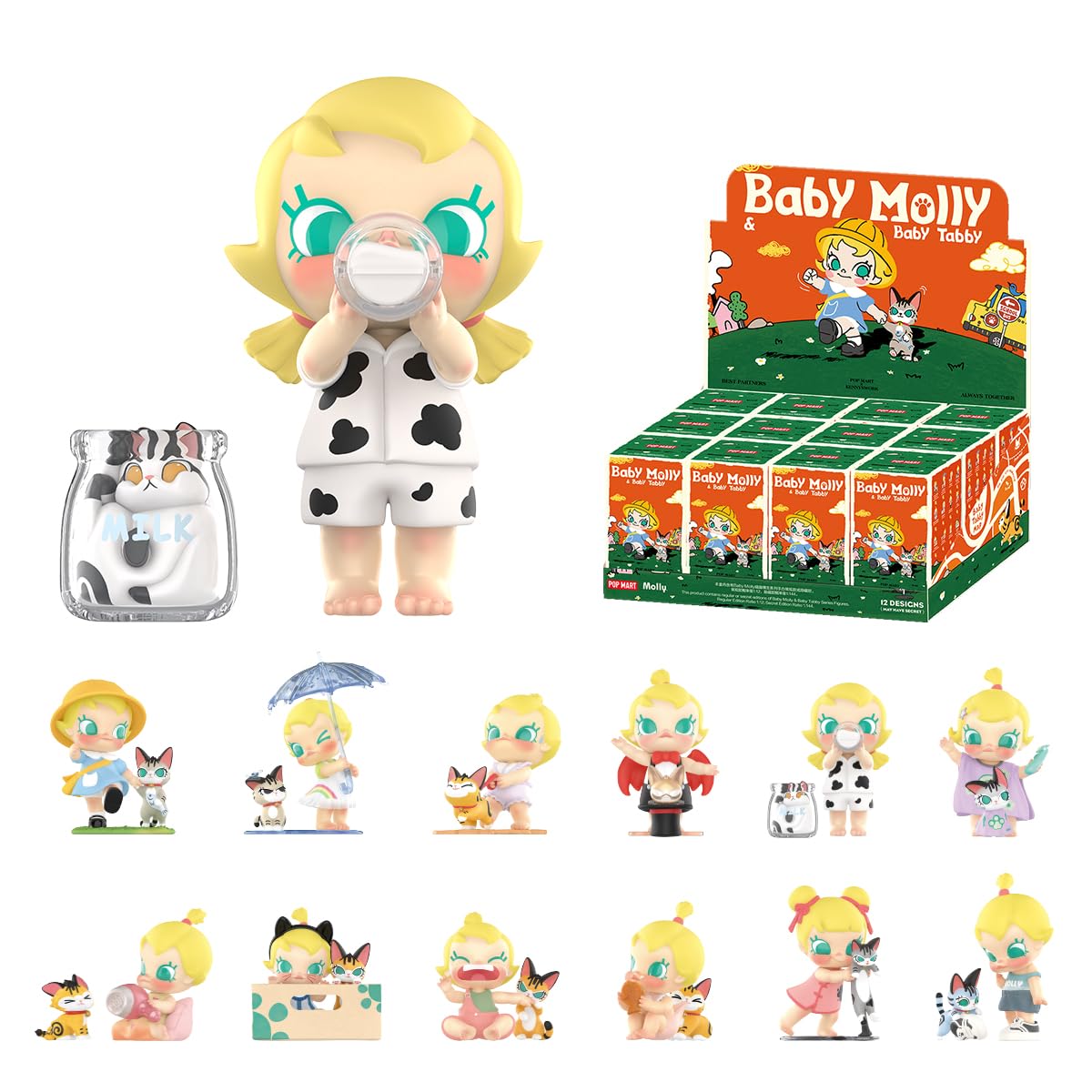 Amazon | POP MART Baby Molly & Baby Tabby シリーズ 【1ピース