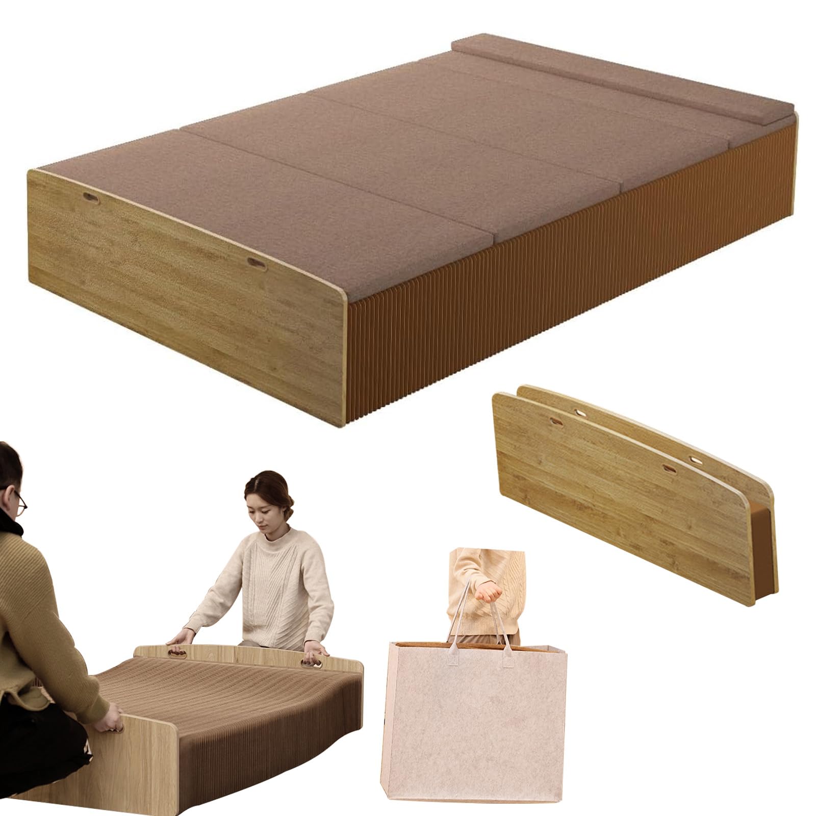 Amazon｜ペーパーベッド シングル/ダブル 伸縮式 折畳み