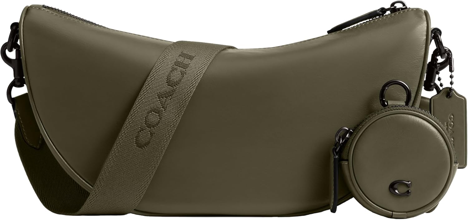 Amazon | COACH メンズ ホール ソフト スリングバッグ, グリーン, One