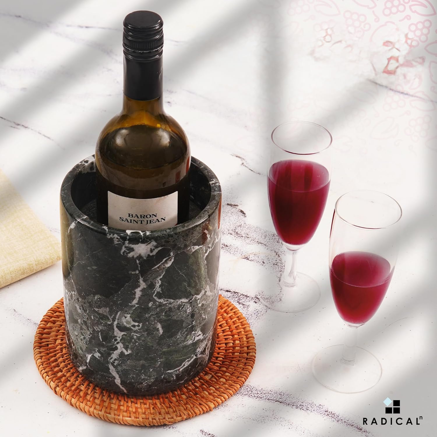 Amazon | Radicaln 大理石ワインクーラー ホワイト 6.5インチ