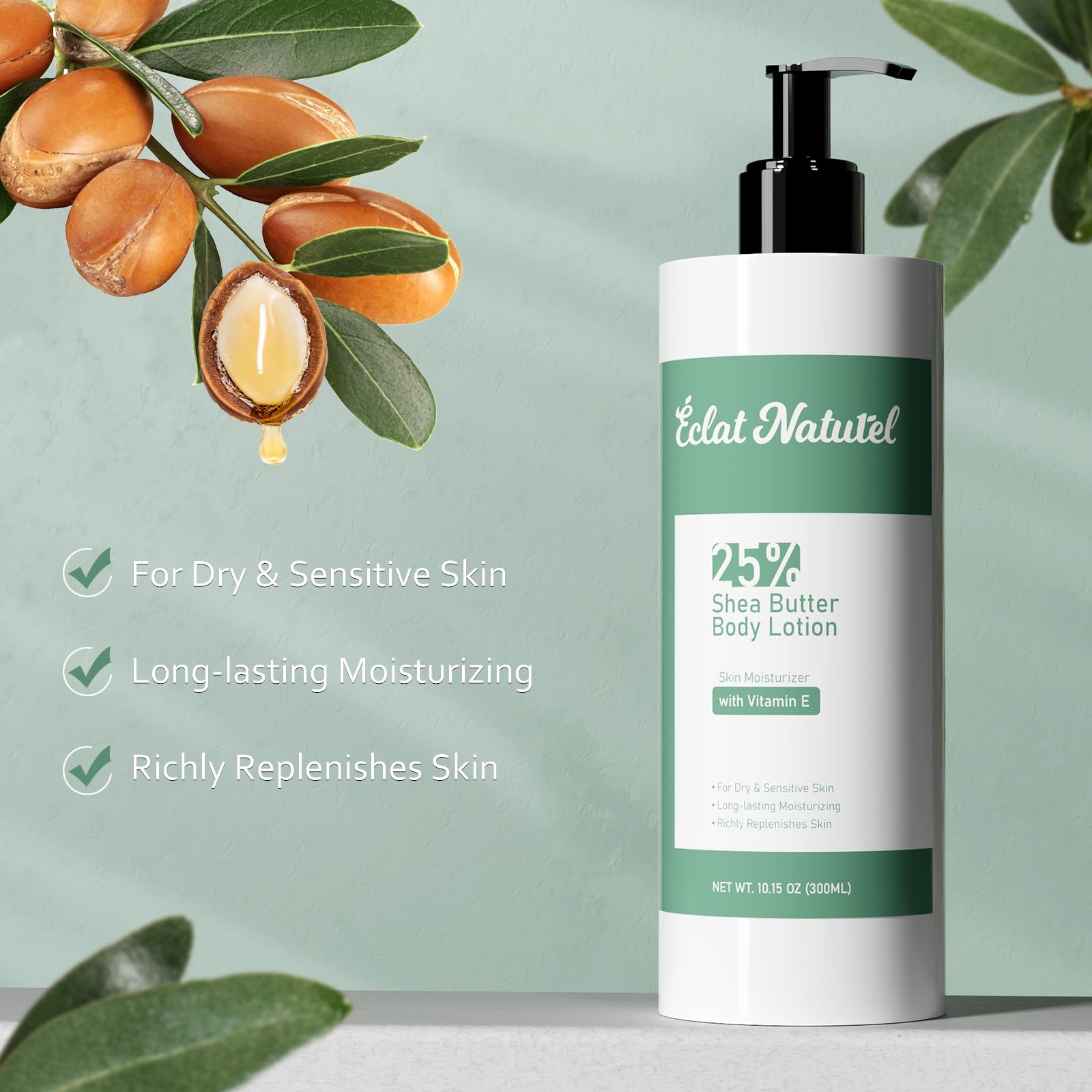 Amazon.com : ÉCLAT NATUREL Shea Butter Lotion, Body and Hand Cream