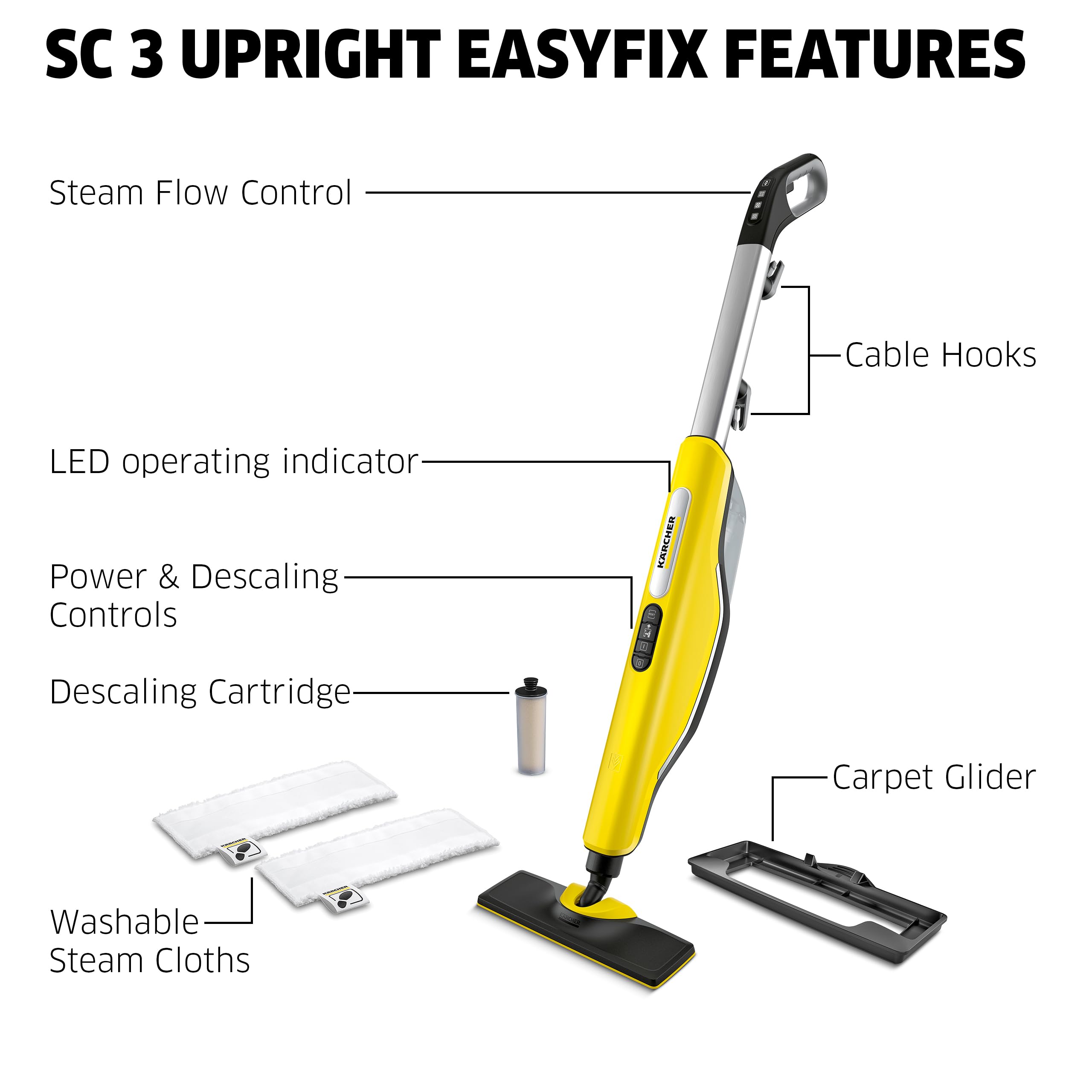 Amazon.com: Kärcher - SC 3 EasyFix Steam Cleaner Steam Mop
