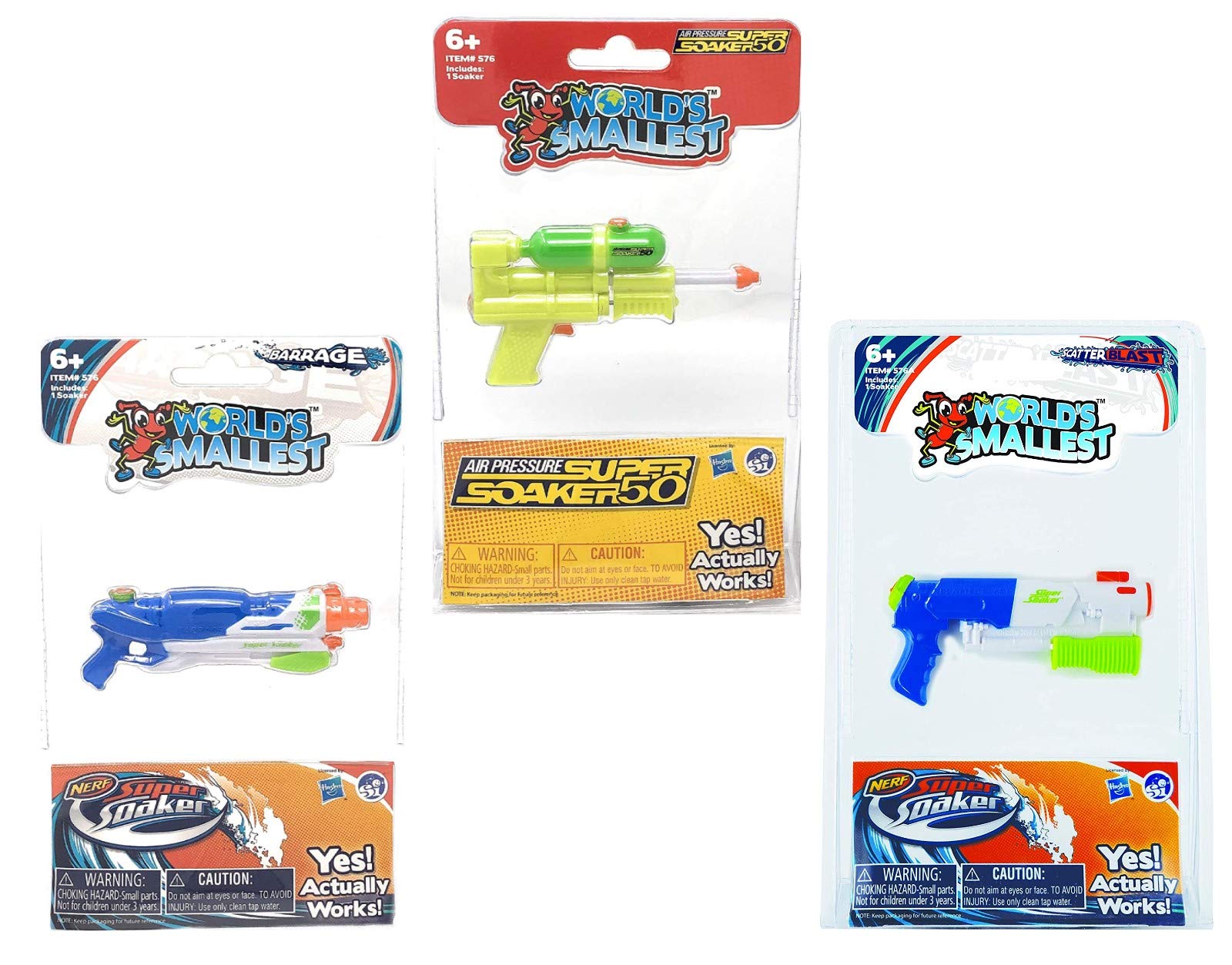 Amazon.com: World's Smallest Super Soaker - Set of 3 - SS50