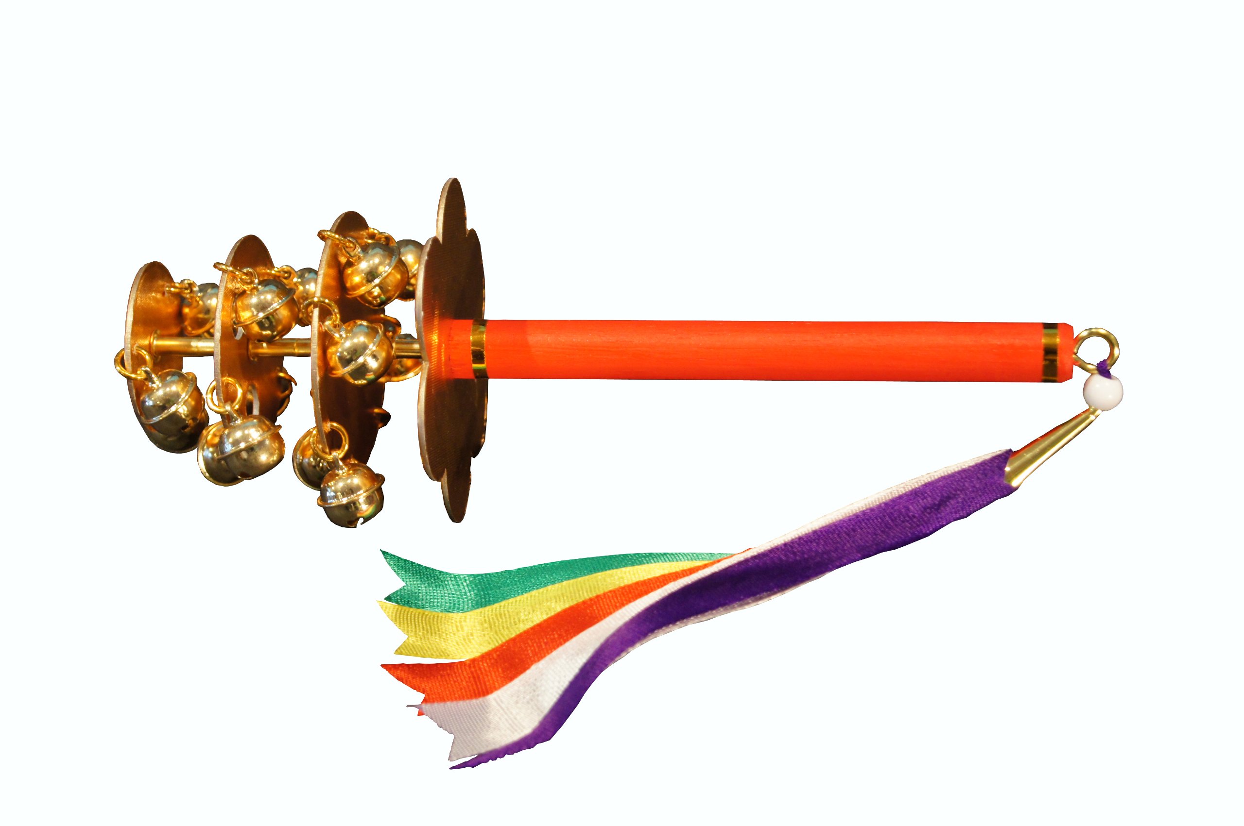 Amazon | 川田太鼓工房 神楽鈴 (小) 幸運鈴 巫女鈴 | パーカッション