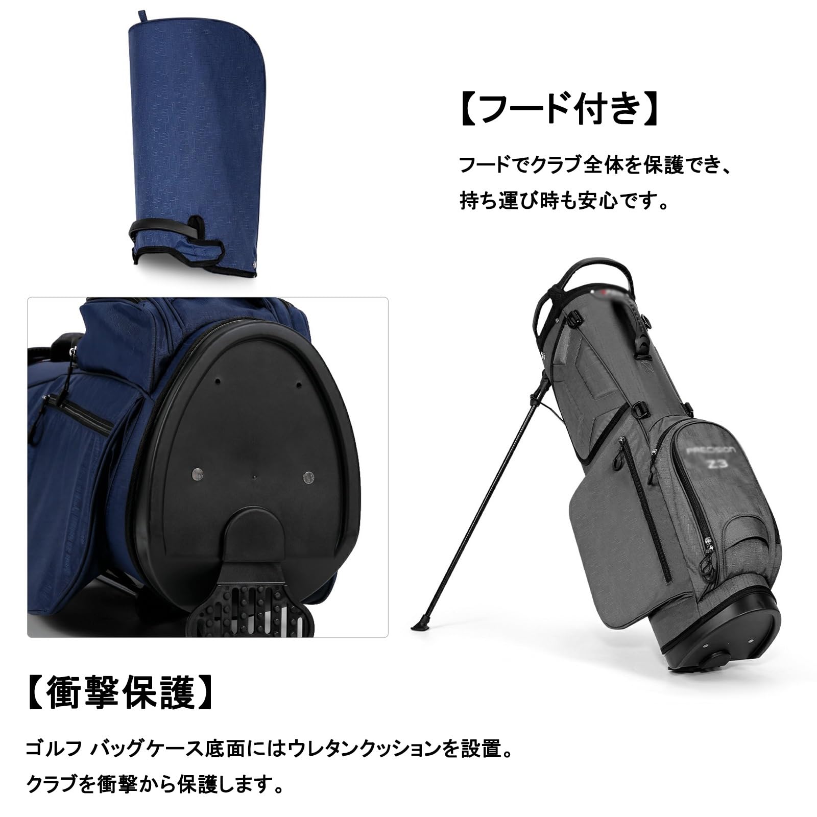 Amazon | キャディバッグ 軽量 ゴルフバッグ 9.0型 スタンドバッグ 47