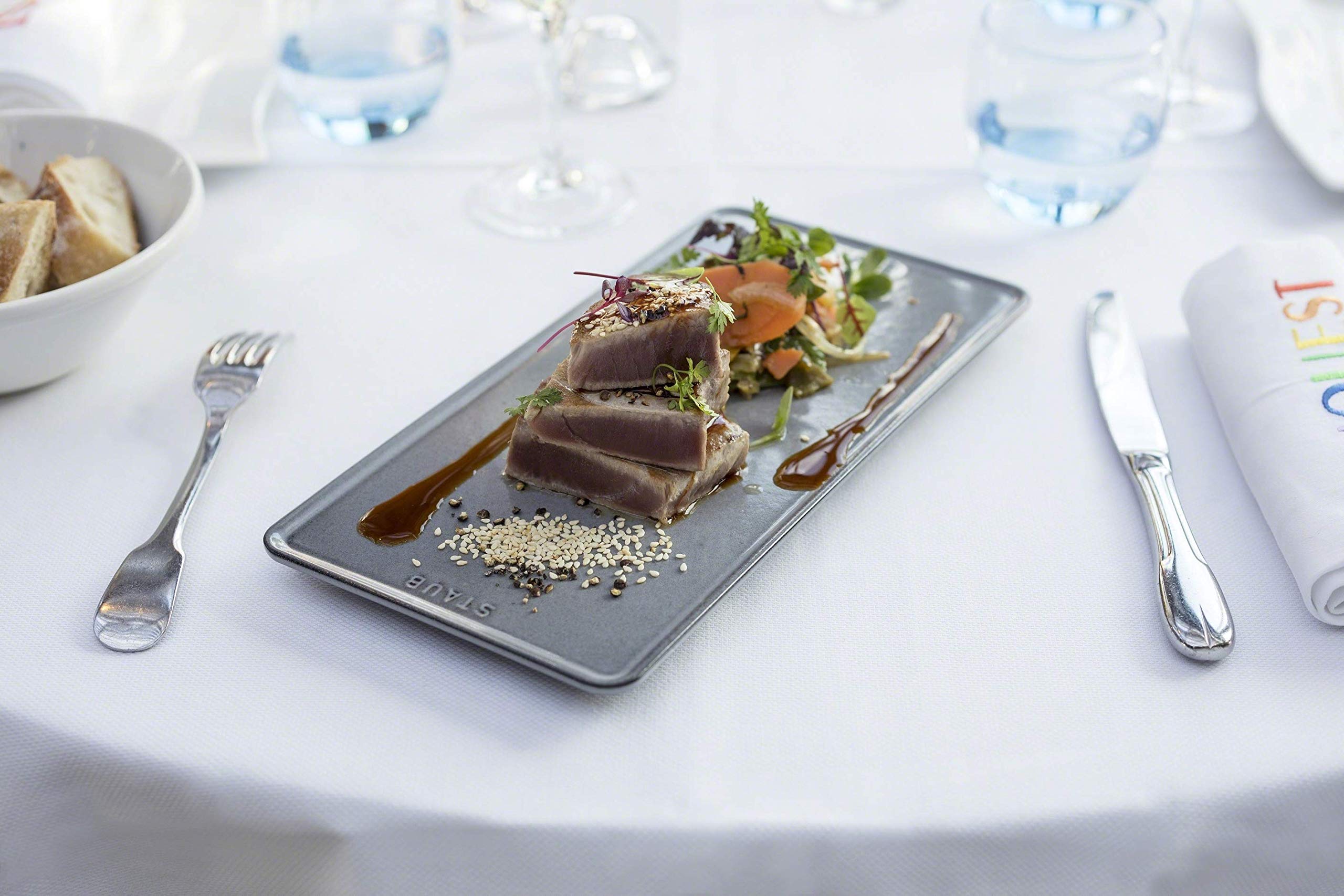 Amazon｜staub ストウブ 「 レクタンギュラー プレート 25×12cm グレー