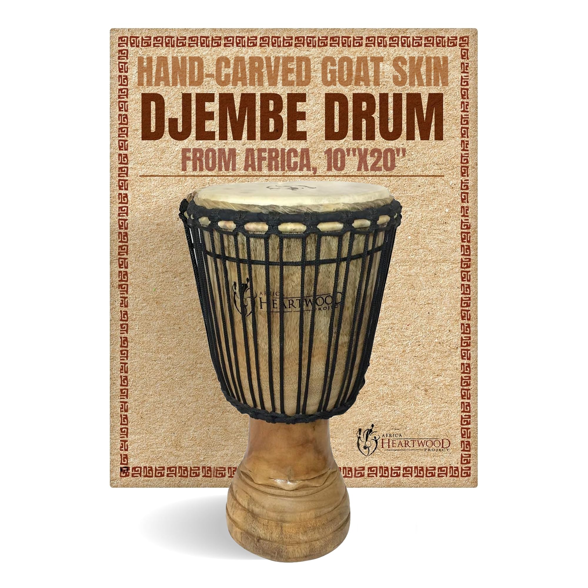 Amazon.co.jp: 手彫り クラシカル ハートウッド ジュンベ ドラム