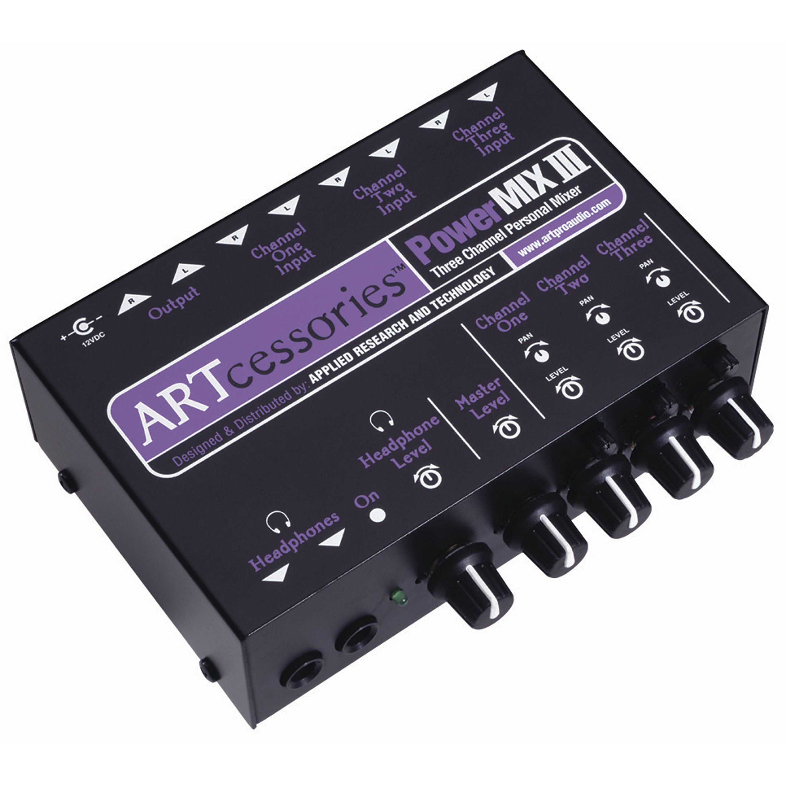 Amazon.com: ART PowerMIX III Three Channel Personal Stereo Mixer