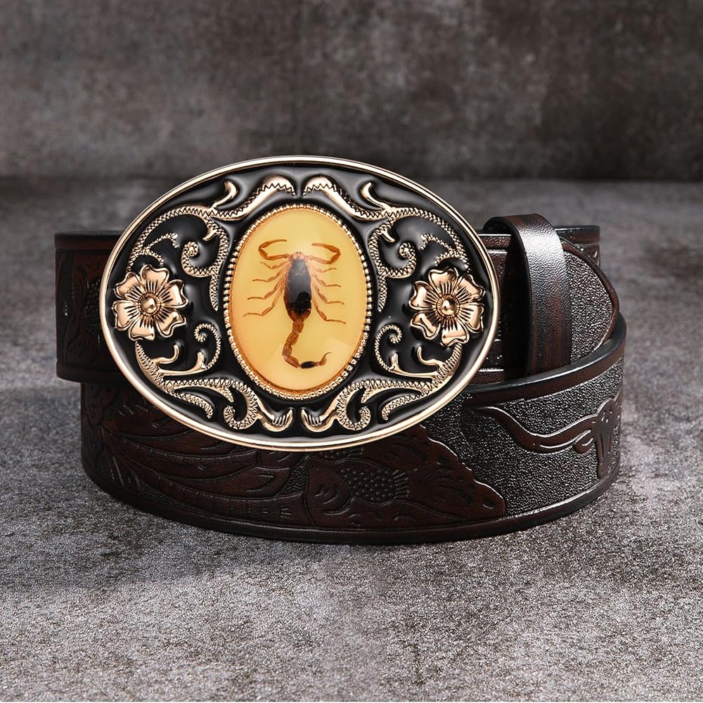 Amazon.com: KOORASY Belt Buckle for Men, Scorpion Animal Belt