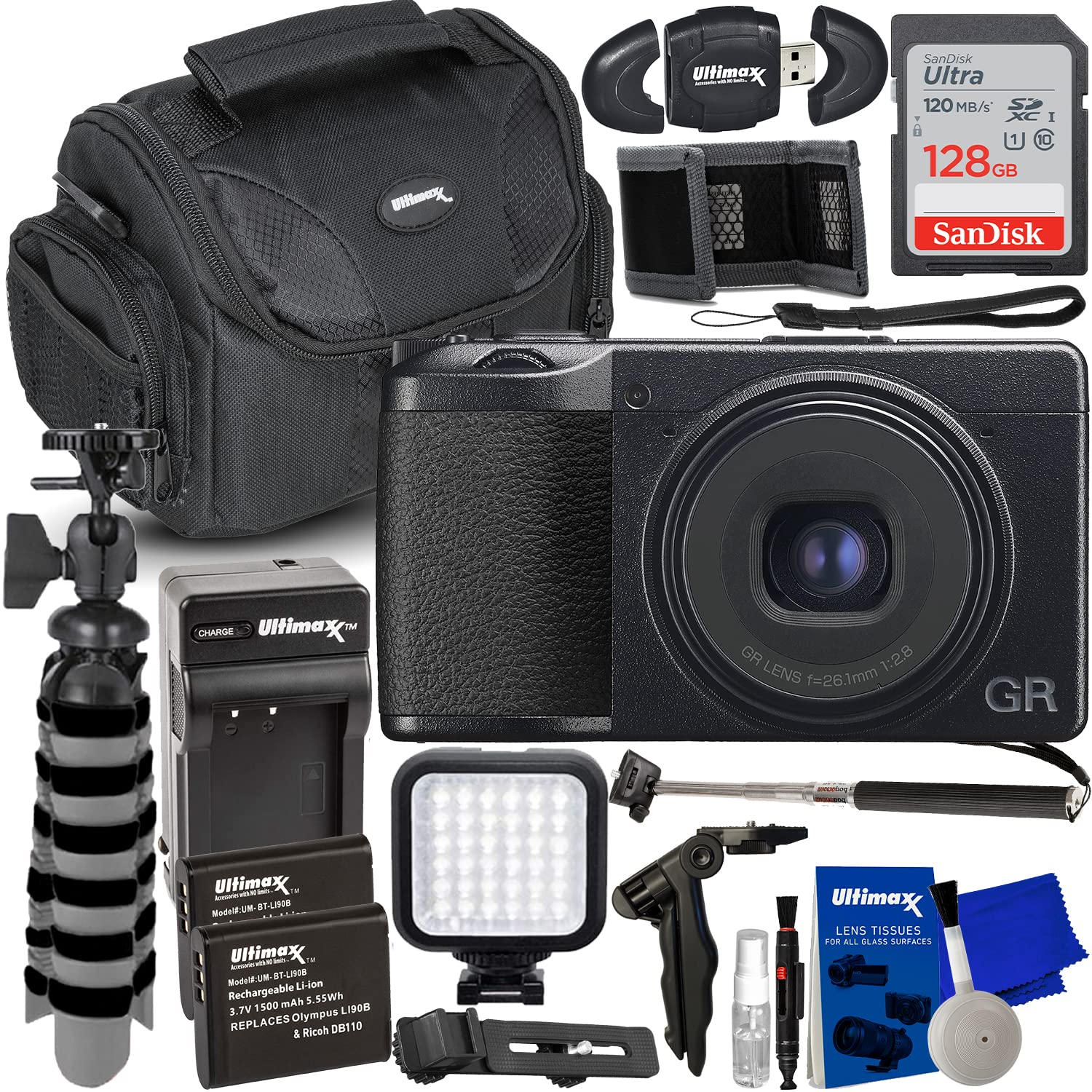 Amazon.com : Ricoh GR IIIx Digital Camera + SanDisk 128GB Ultra