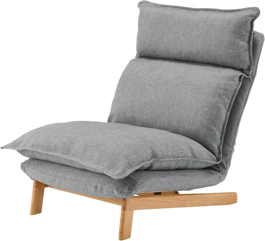 Amazon｜無印良品 ハイバックリクライニングソファ グレー 幅74×奥行