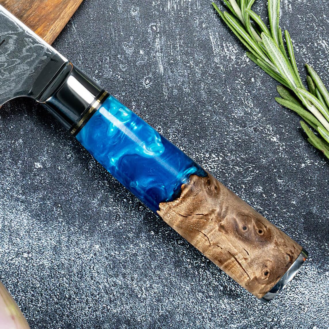 Amazon | SENKEN(センケン) ダマスカス鋼 果物ナイフ 津波コレクション