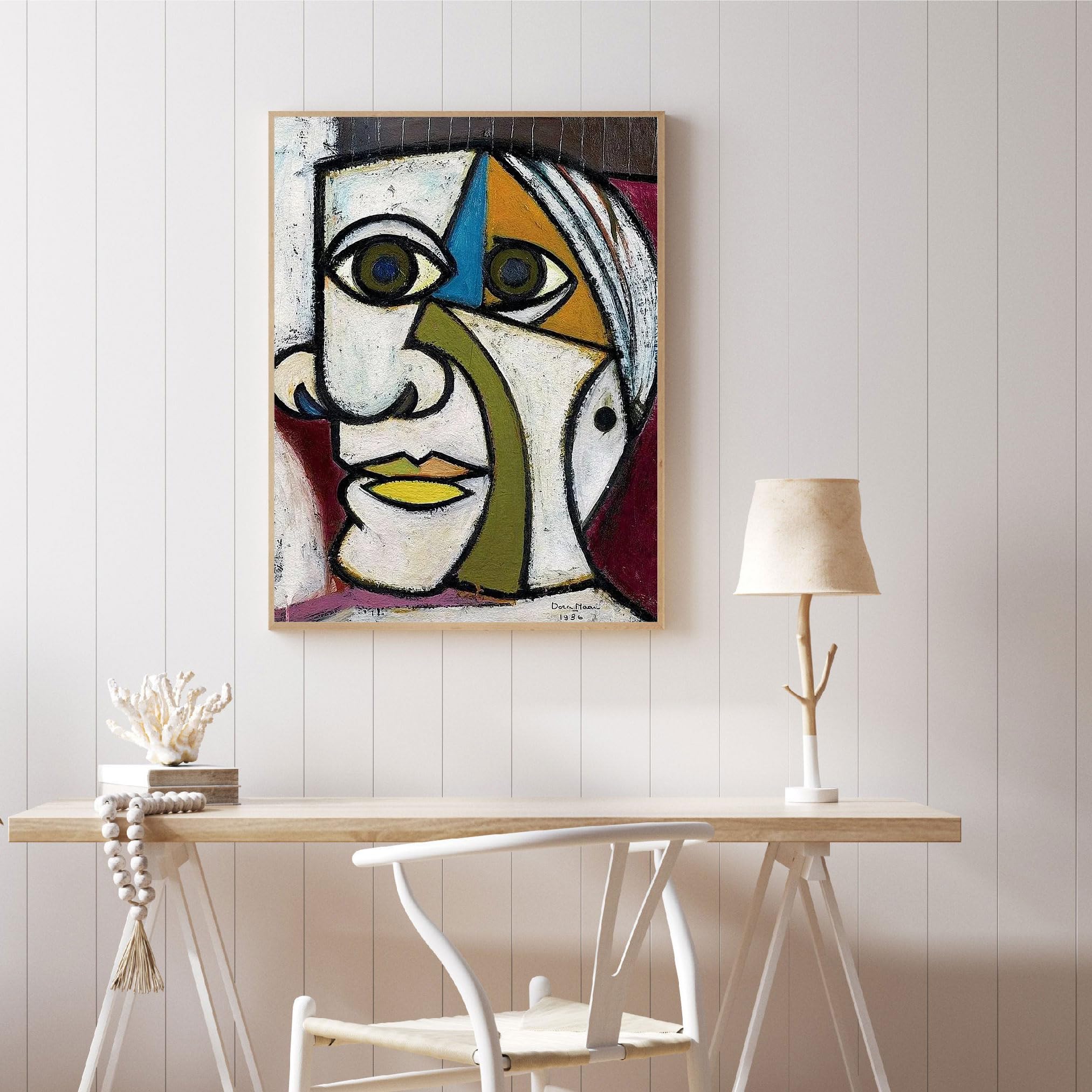 Amazon.co.jp: ピカソポスターピカソ人間の顔抽象的なキャンバス絵画