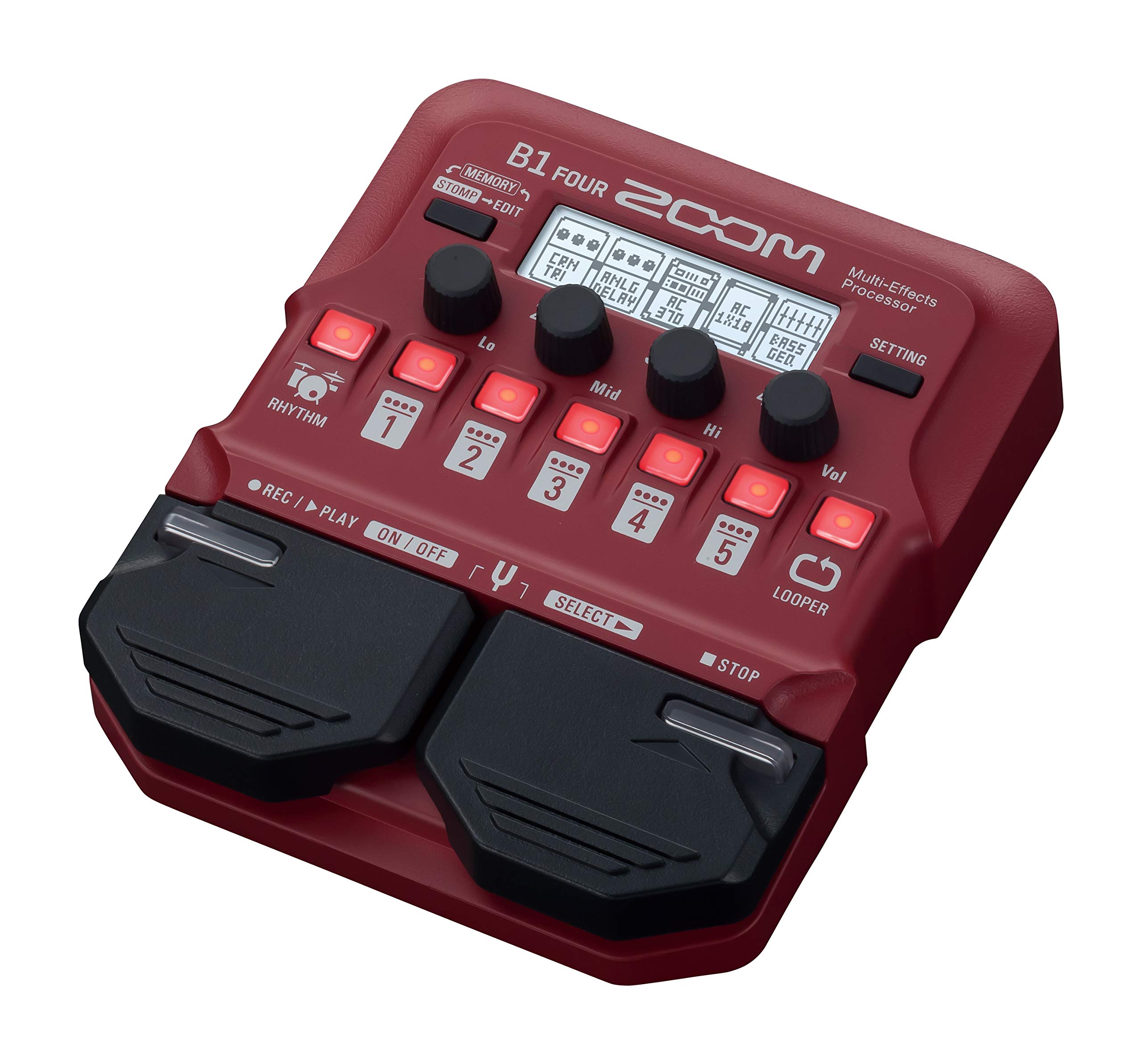Amazon.com: Zoom B1 Four Bass Multi-Effects Processor Pedal, with