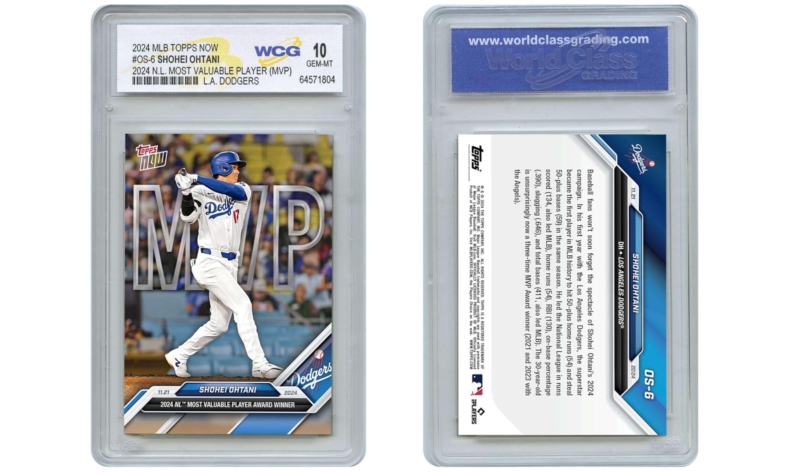 Amazon.com: 2024 MLB Topps Now SHOHEI OHTANI MVP Card #OS-6 N.L.