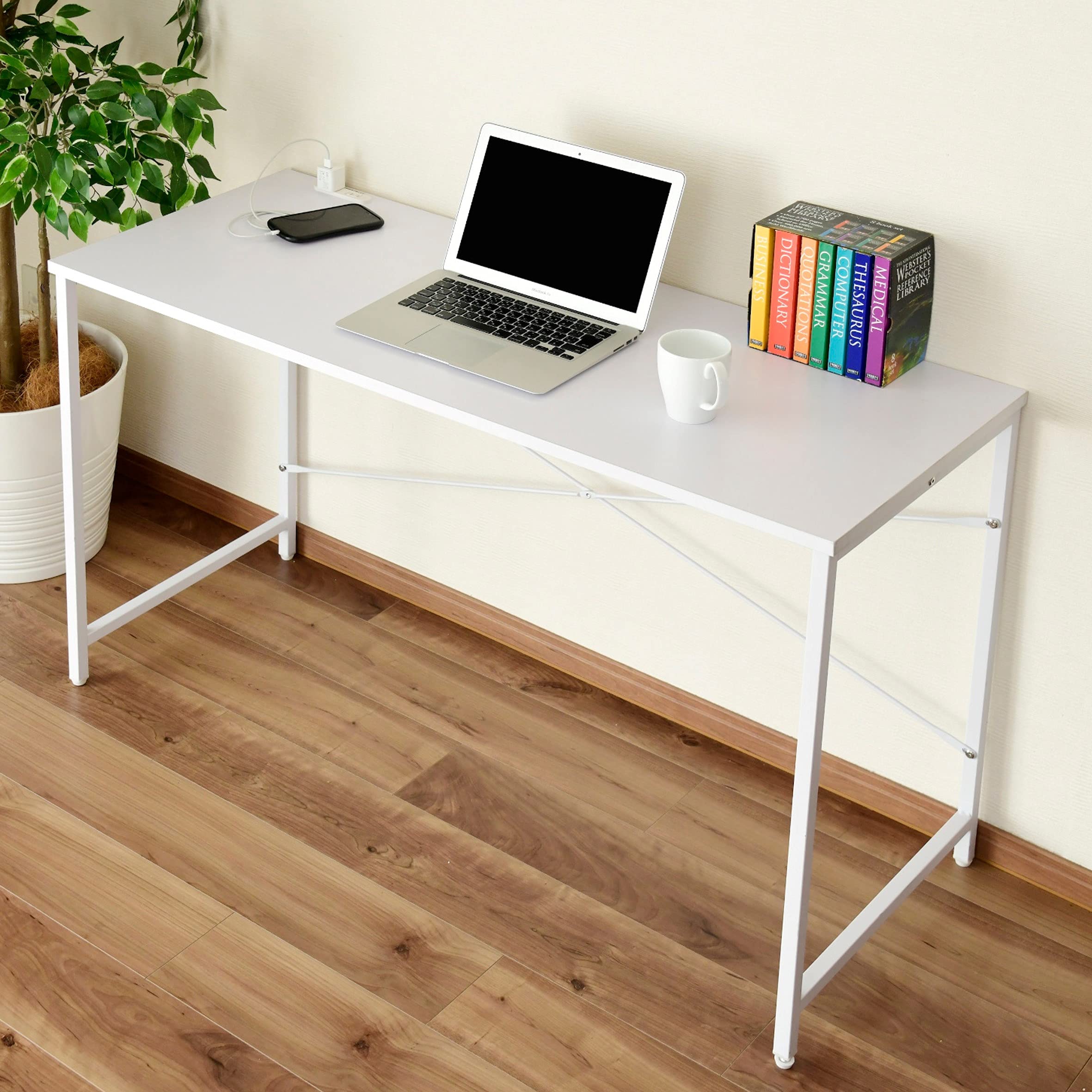 Amazon.co.jp: 山善(YAMAZEN) デスク 幅120cm 2口コンセント 耐荷重