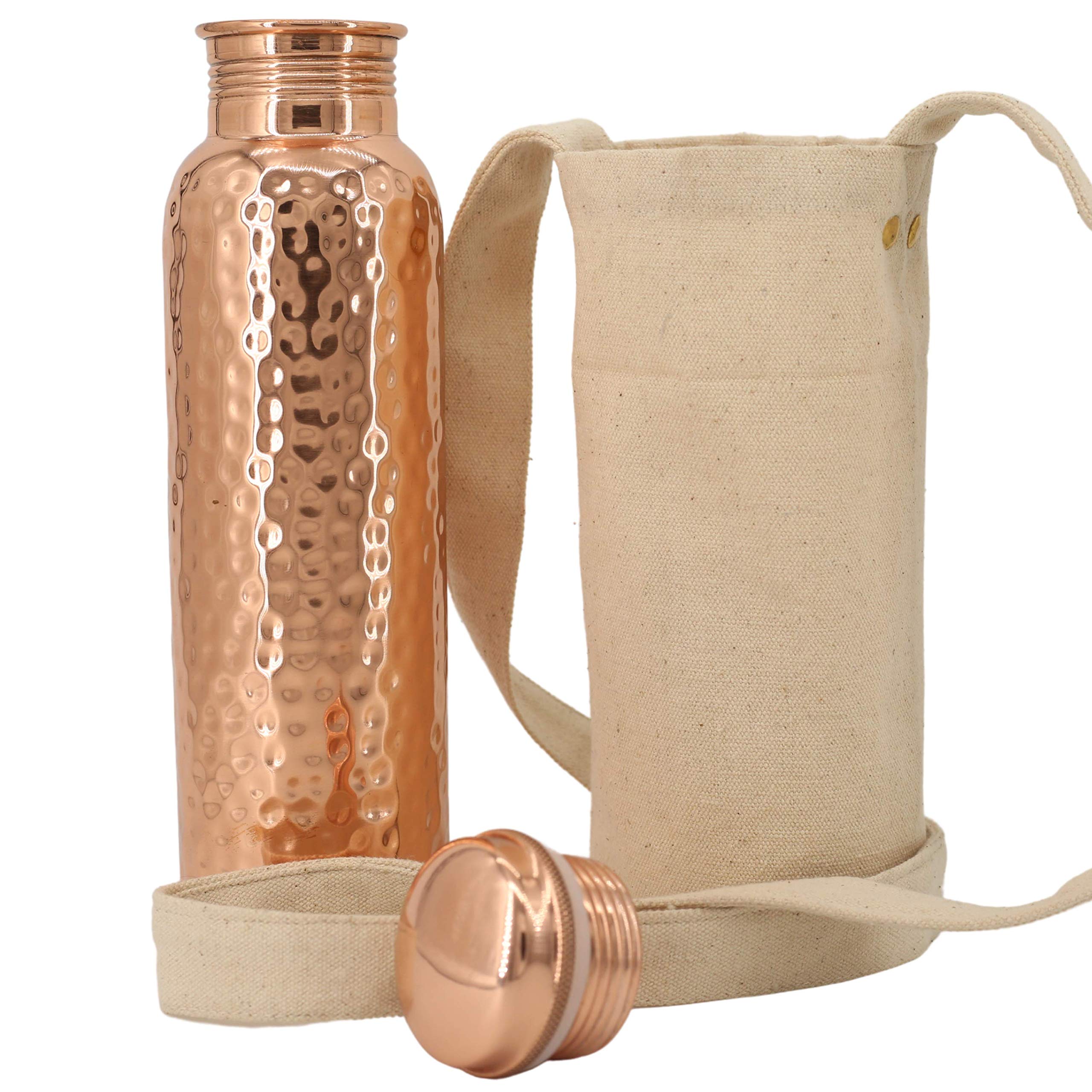Kitchen Science Copper Water Bottle (32oz/950ml) w/a Carrying