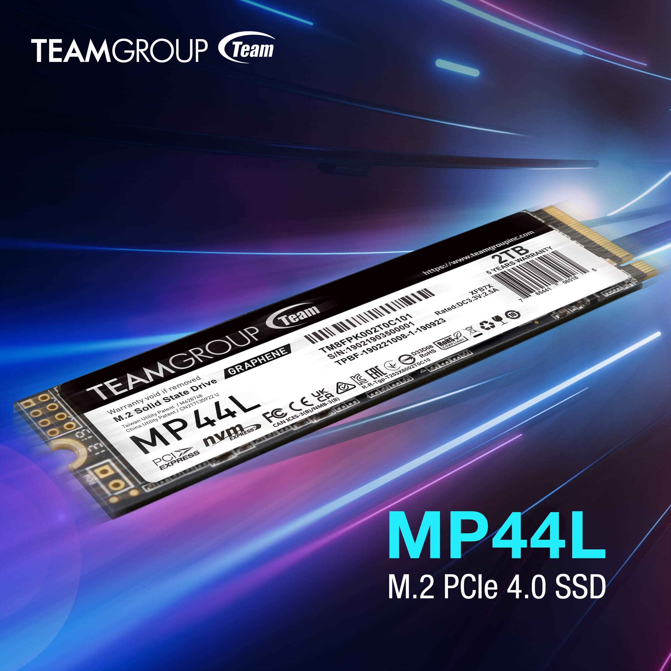 Amazon | TEAMGROUP MP44L 1TB SLCキャッシュ NVMe 1.4 PCIe Gen 4x4 M