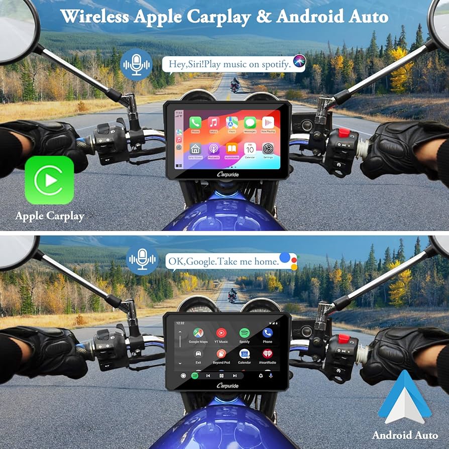 Amazon.co.jp: Carpuride Android Auto カーナビ オートバイク用 IPX7