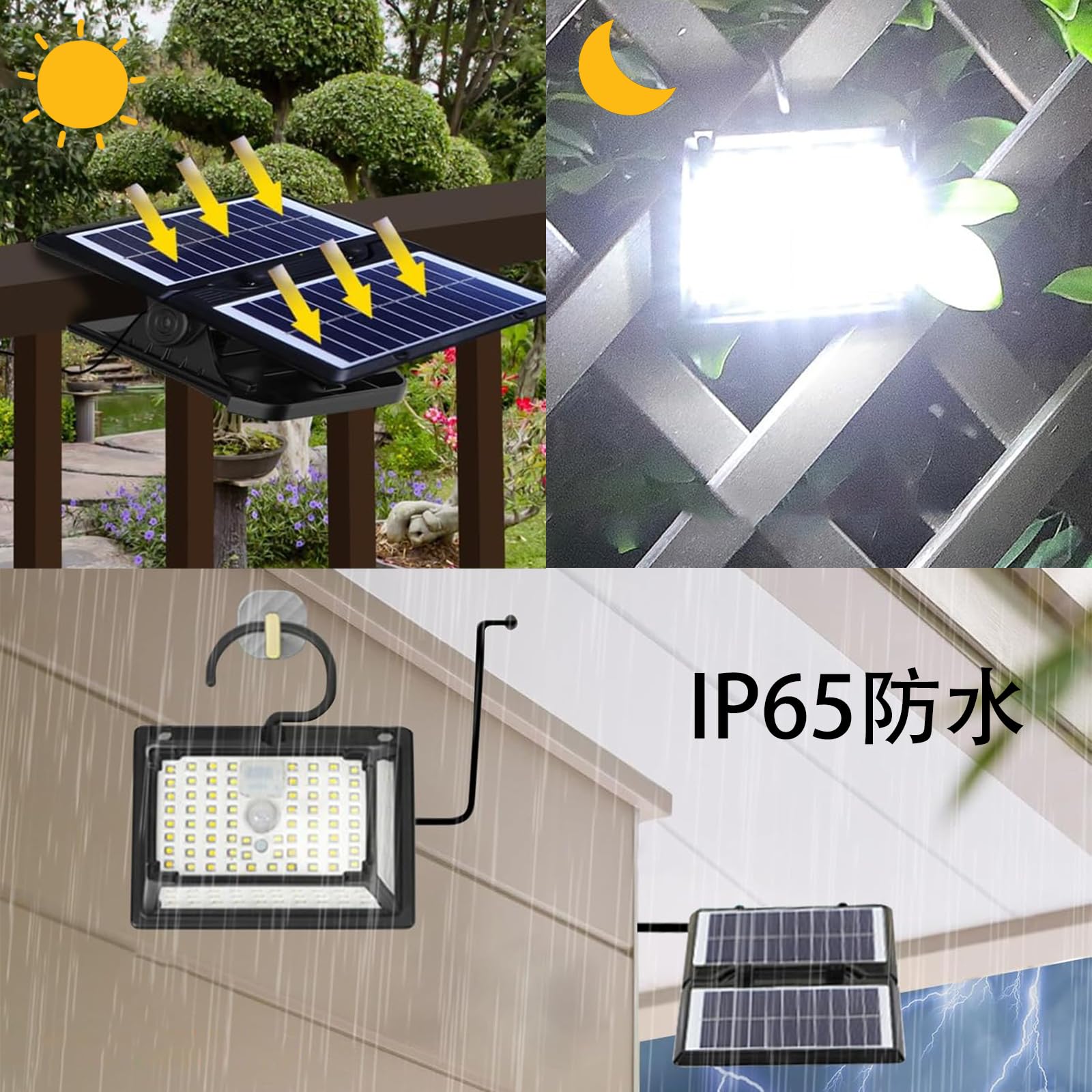 Amazon.co.jp : Batone クリップ式 センサーライトソーラー ランタン