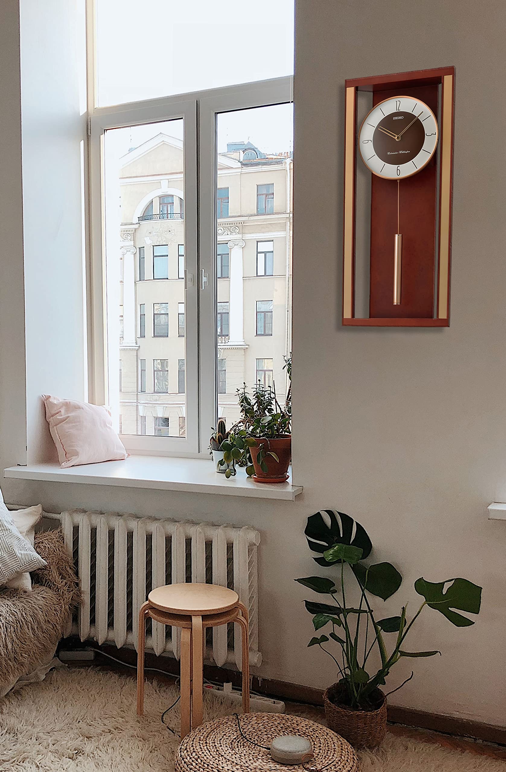 Amazon.co.jp: セイコー モダンデコ 壁掛け時計 振り子とデュアル