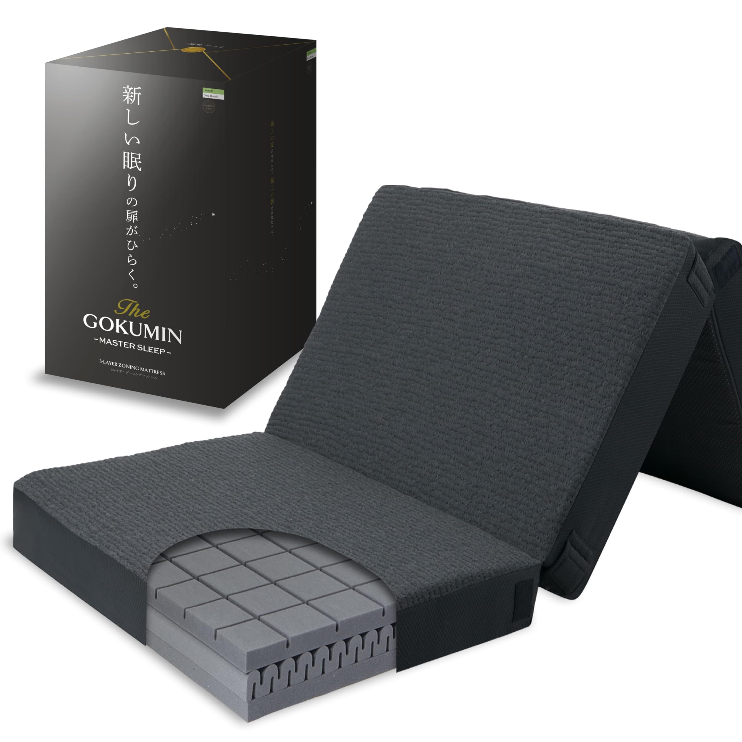 Amazon.co.jp: GOKUMIN 高反発 マットレス シングル 極厚10cm 三つ折り