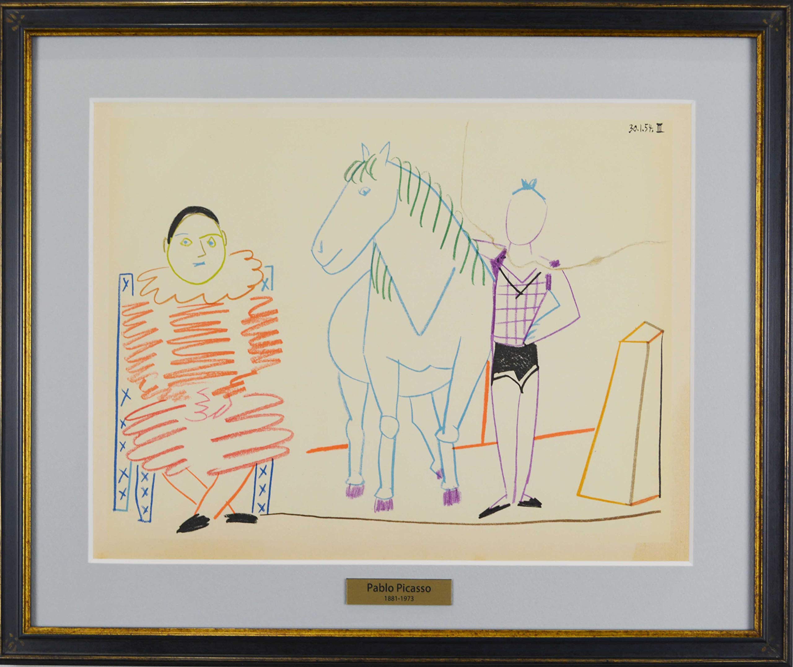 Amazon | パブロ ピカソ『 人間喜劇より Ⅵ 』 絵画 版画 リトグラフ