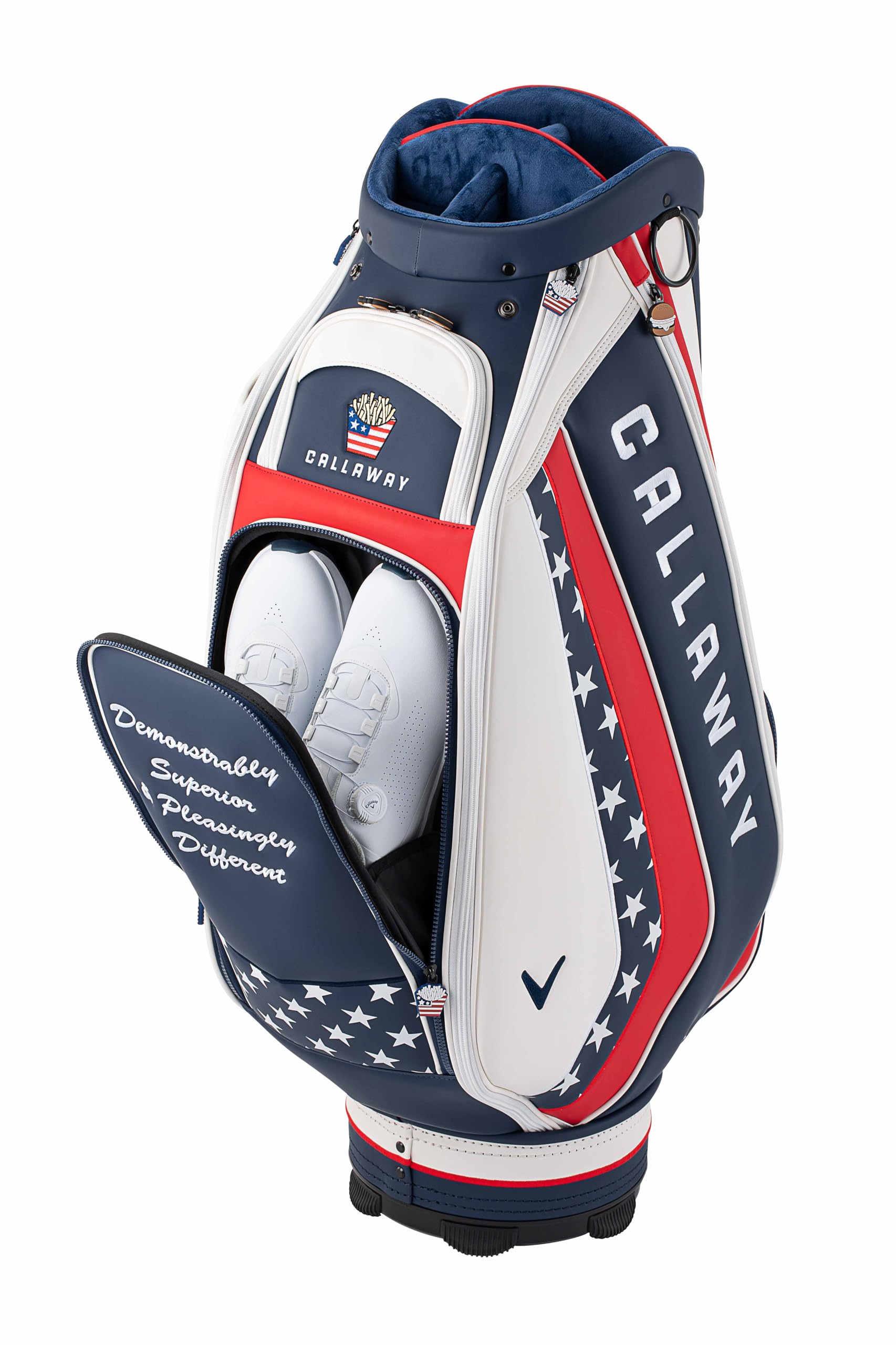 Callaway キャディバッグ ホワイト/ネイビー/レッド 勉強クラブセット