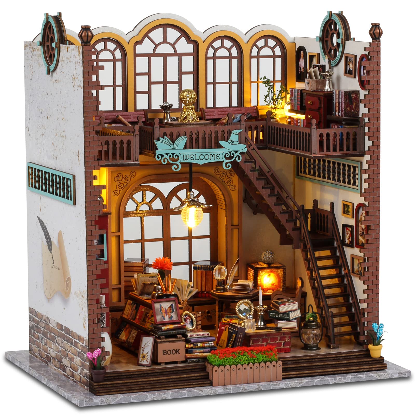 Amazon | INSGEN DIY ミニチュア ドールハウス 温室ビルディングルーム