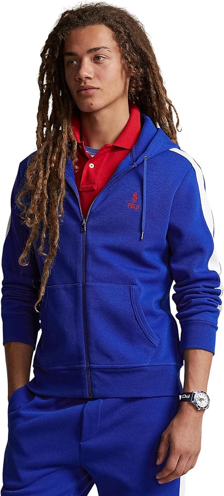 POLO RALPH LAUREN Double-Knit Mesh Full-Zip Hoodie Sapphire Star