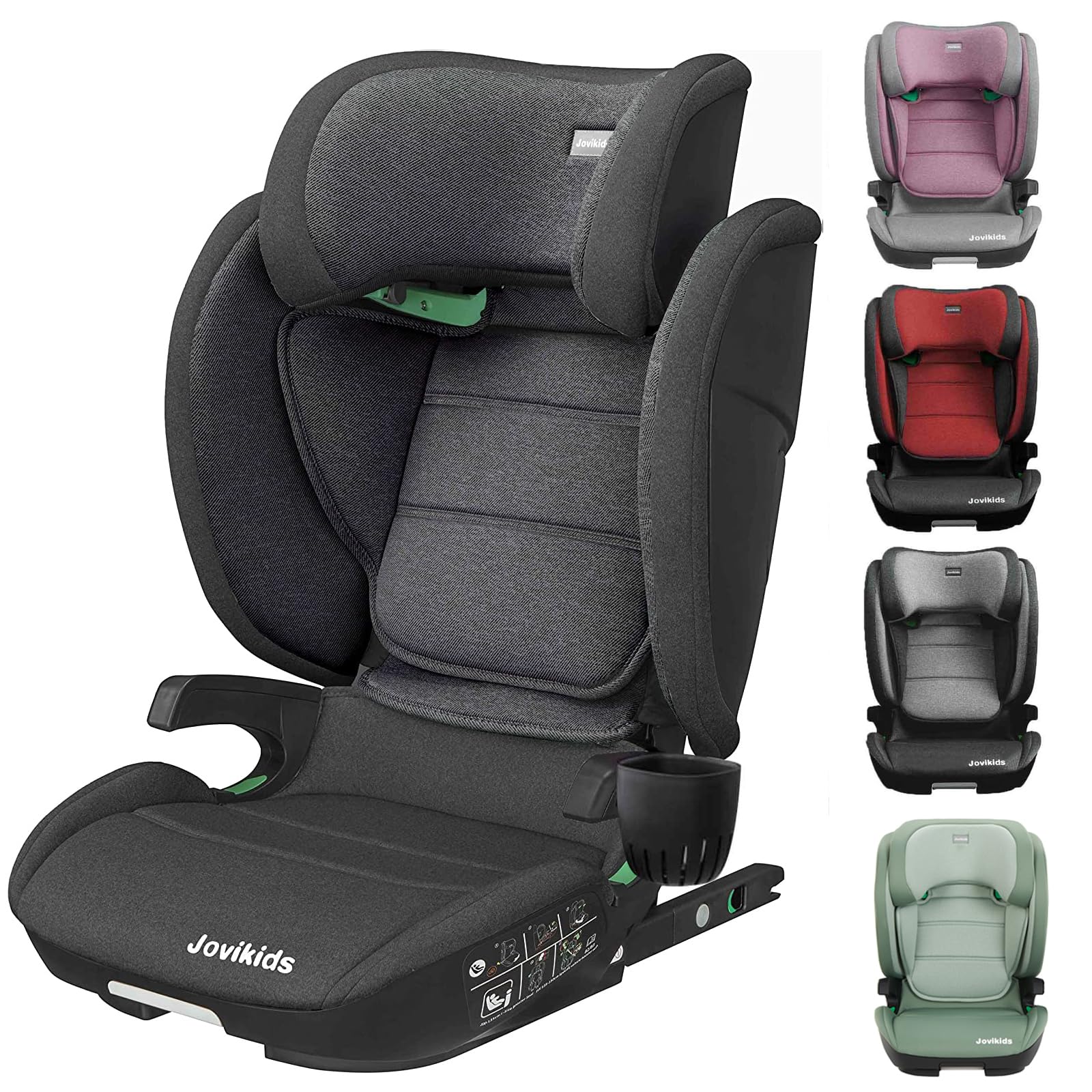 Amazon | Jovikids ジュニアシート ISOFIX、 i-Size R129適合 3歳から
