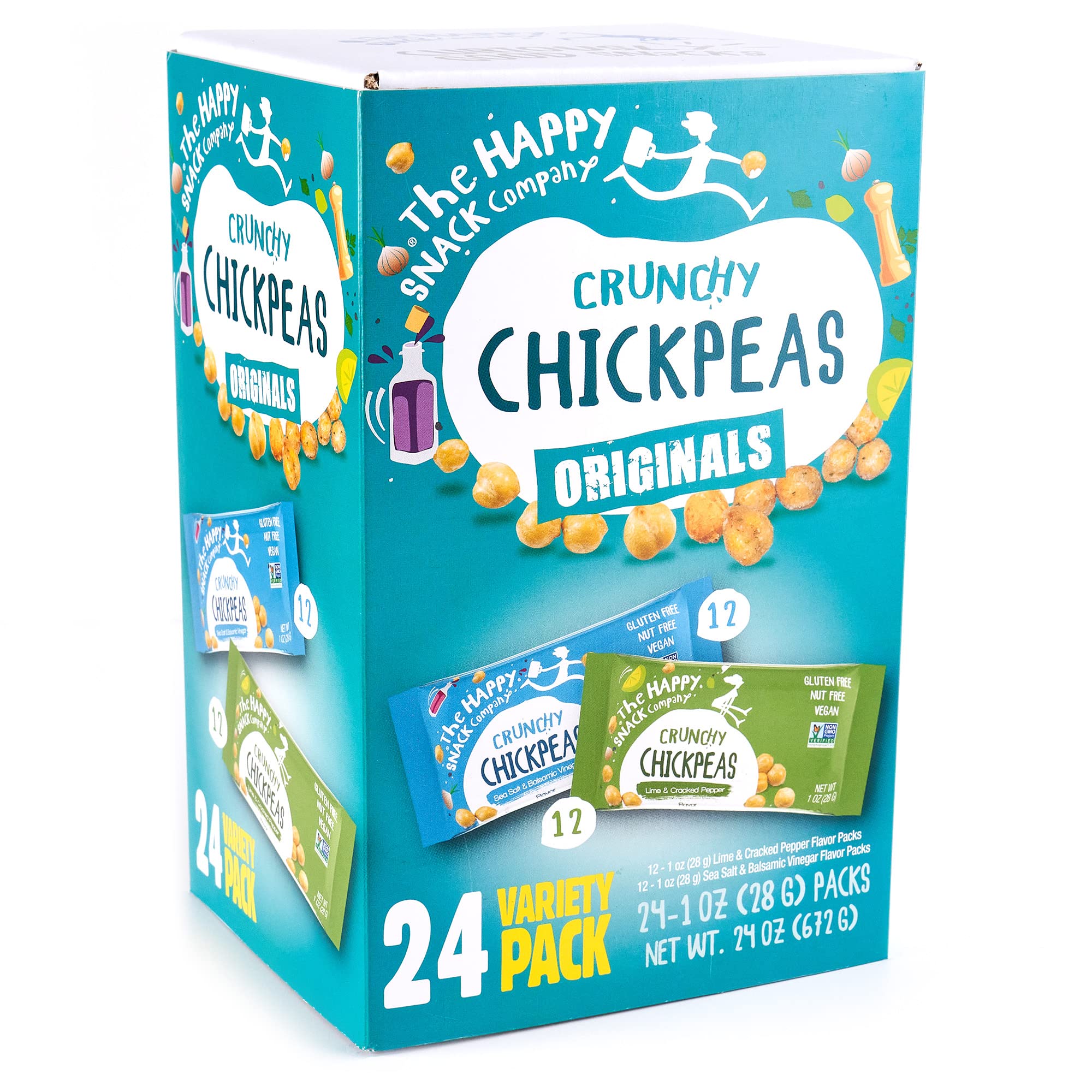 Amazon.com: The Happy Snack Company Crunchy Chickpeas Variety Pack