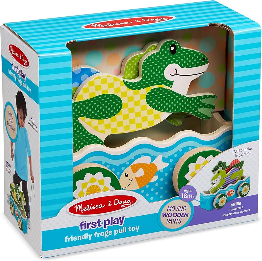 Amazon.com: Melissa & Doug First Play Friendly Frogs Wooden Pull