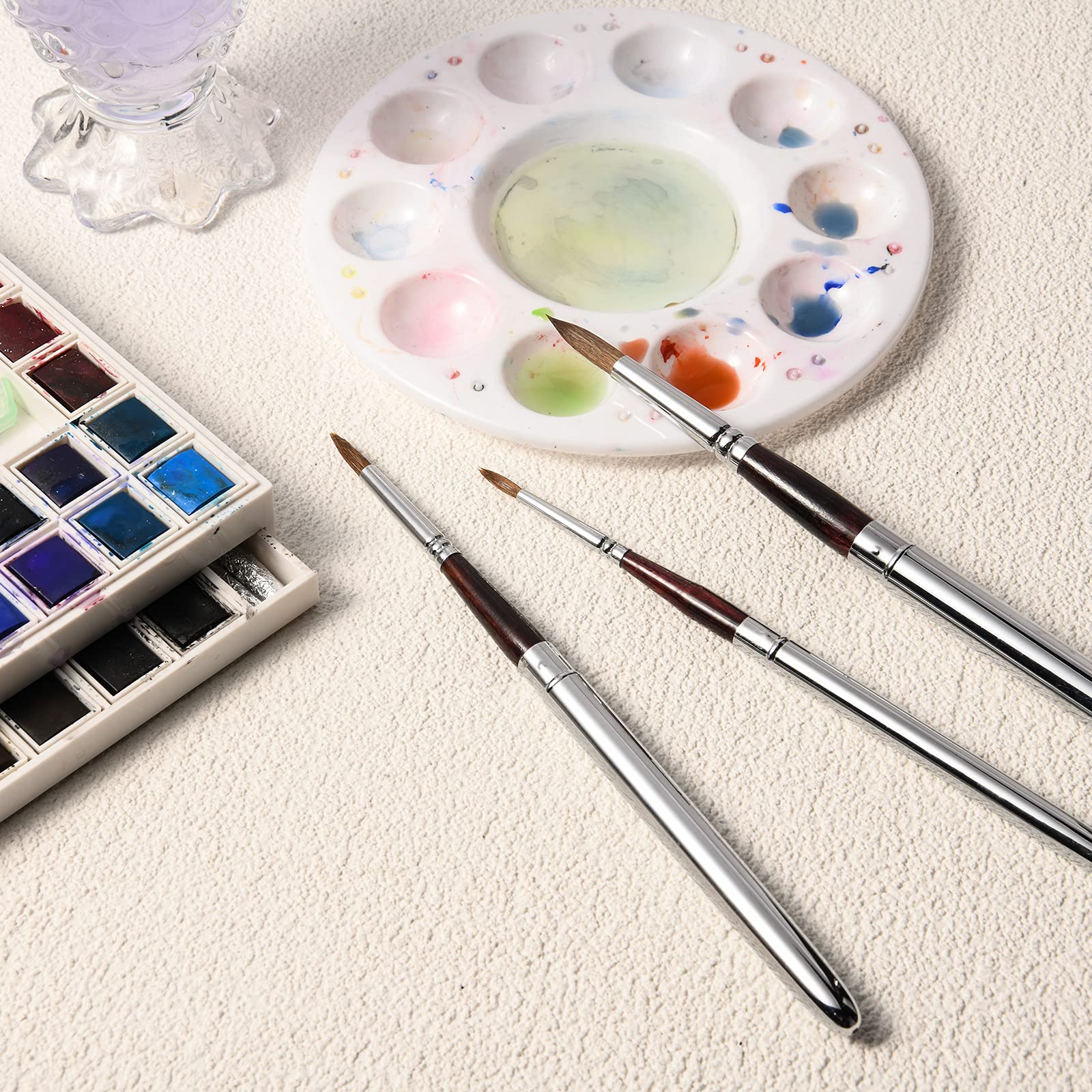 Amazon.co.jp: Kolinsky トラベル水彩筆 セーブルヘア ラウンド水彩