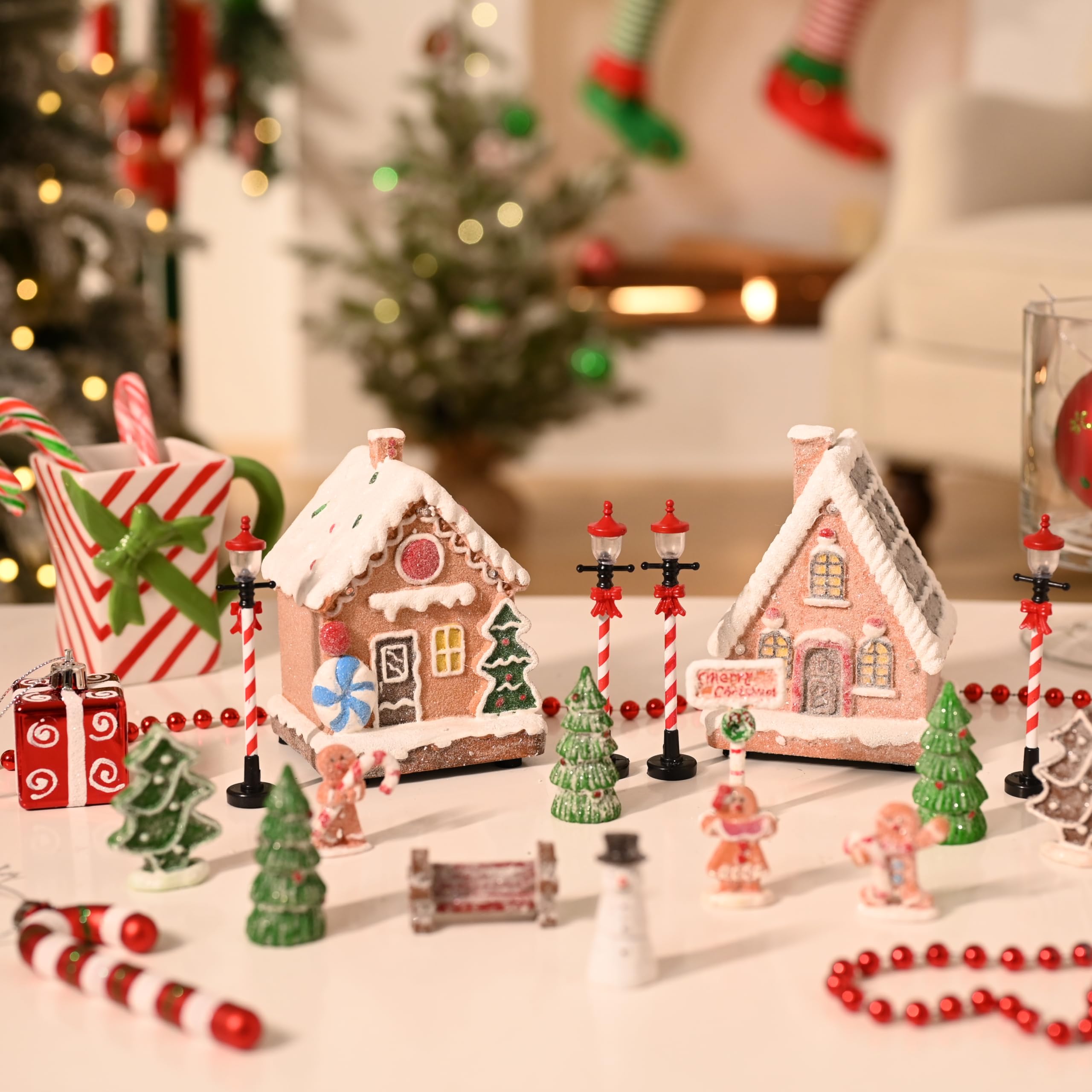 Amazon.com: Valery Madelyn Christmas Village Set House Decorations