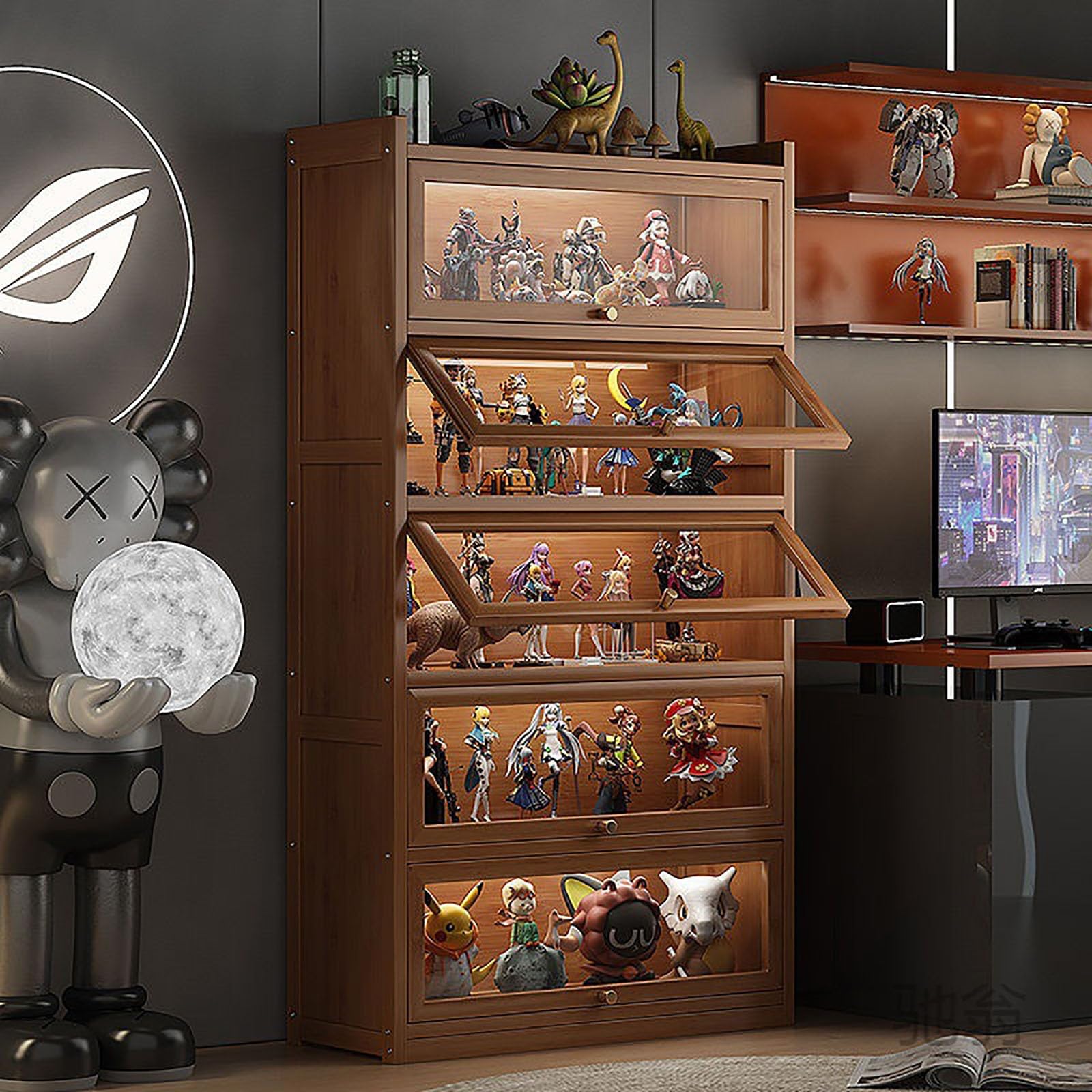 Amazon.co.jp: NEONMAN アクリル ショーケース 天然竹製コレクション