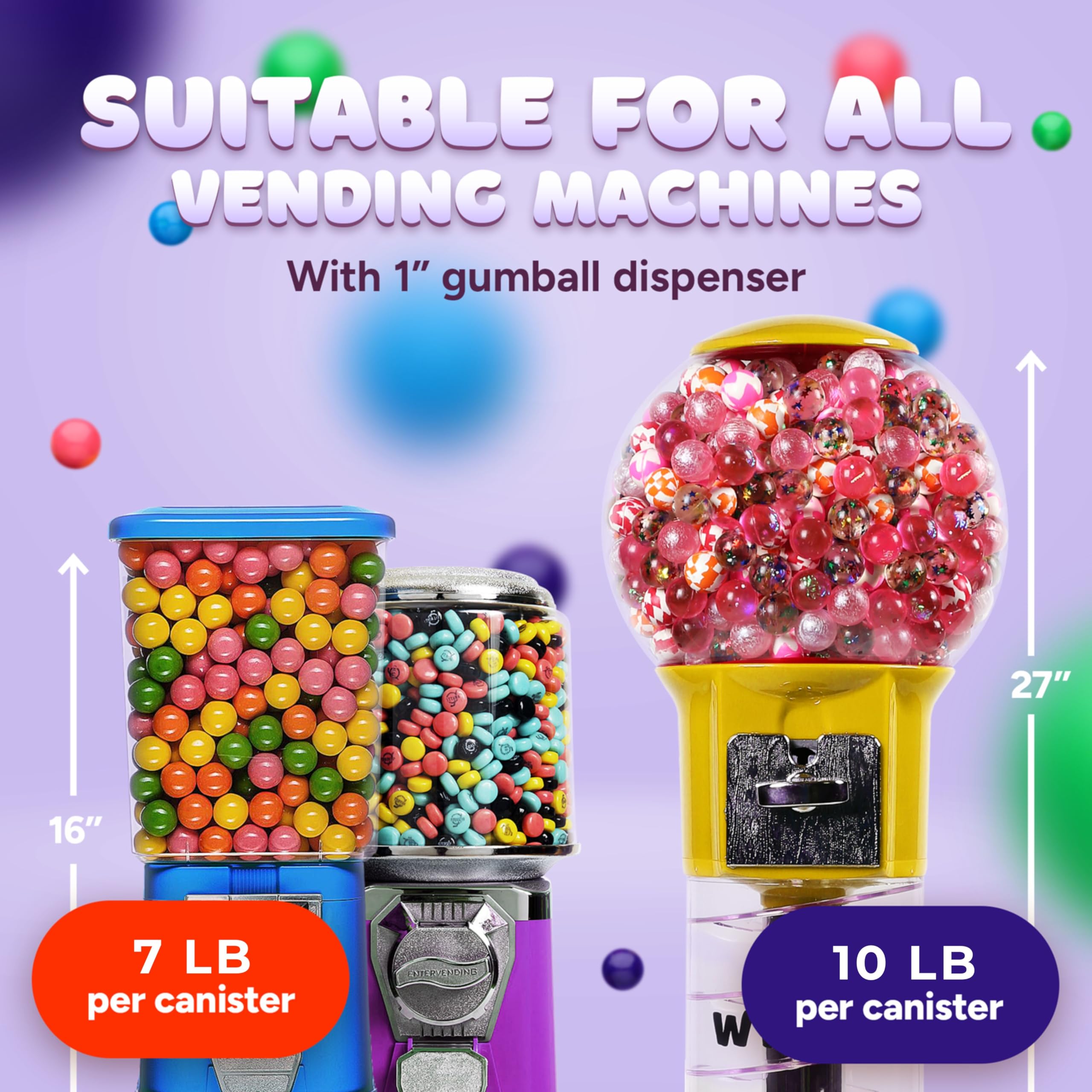 Amazon | Global Gumball s for Machine - 1インチ Lサイズ - 子供用