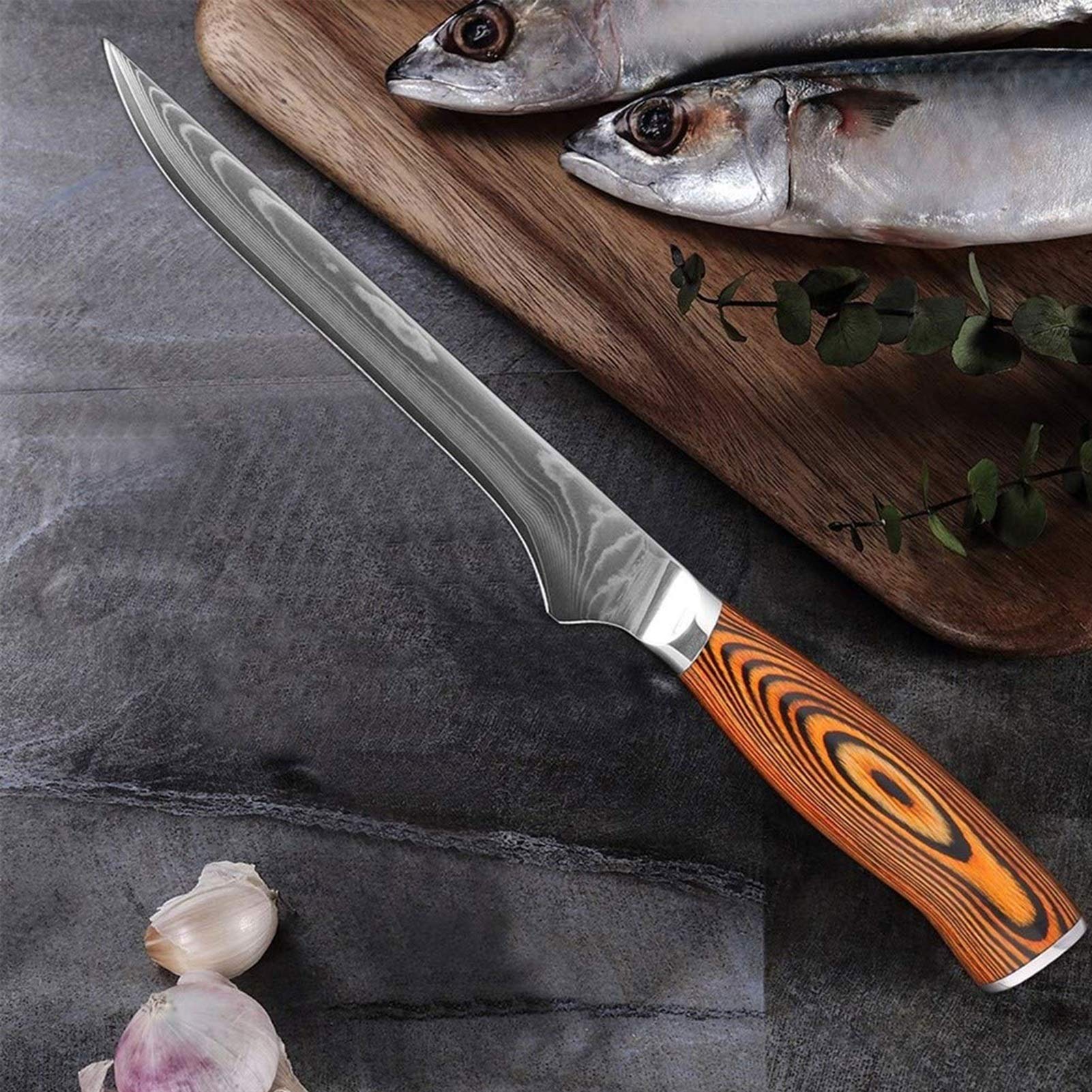 Amazon｜包丁 キッチンシェフナイフ4個セット、ダマスカス鋼ブッチャー