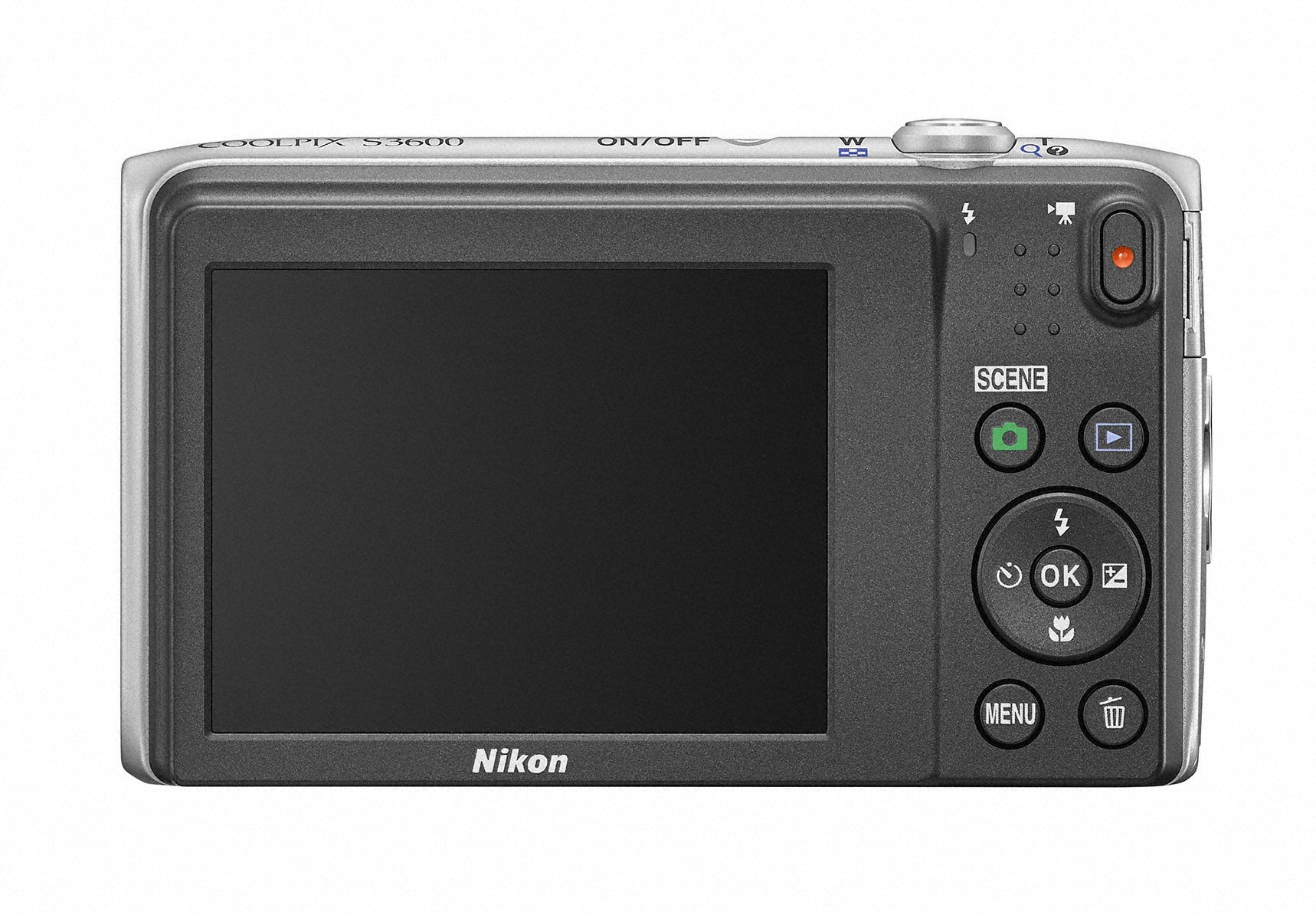 Amazon.com : Nikon Digital Camera COOLPIX S3600 Silver S3600SL